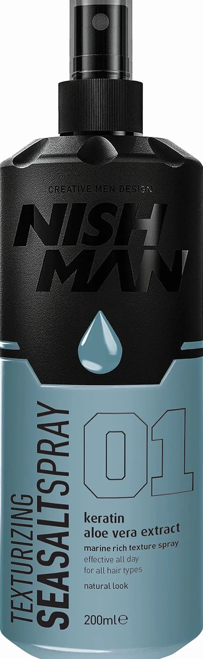 NISHMAN Spray z Solą Morską 01 - Keratin & Aloe Vera 200ml