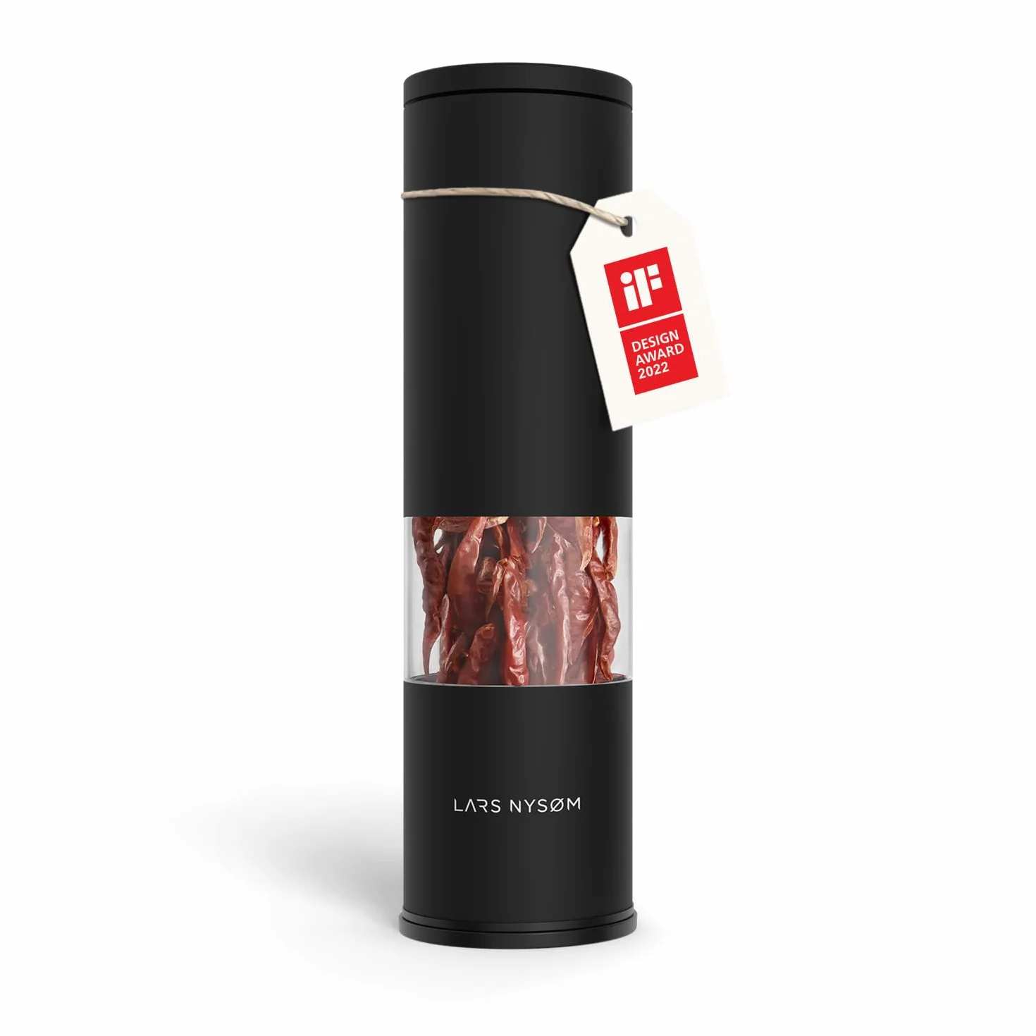 LARS NYSØM Ręczny młynek do chili z ceramicznym mechanizmem, Carbon Black
