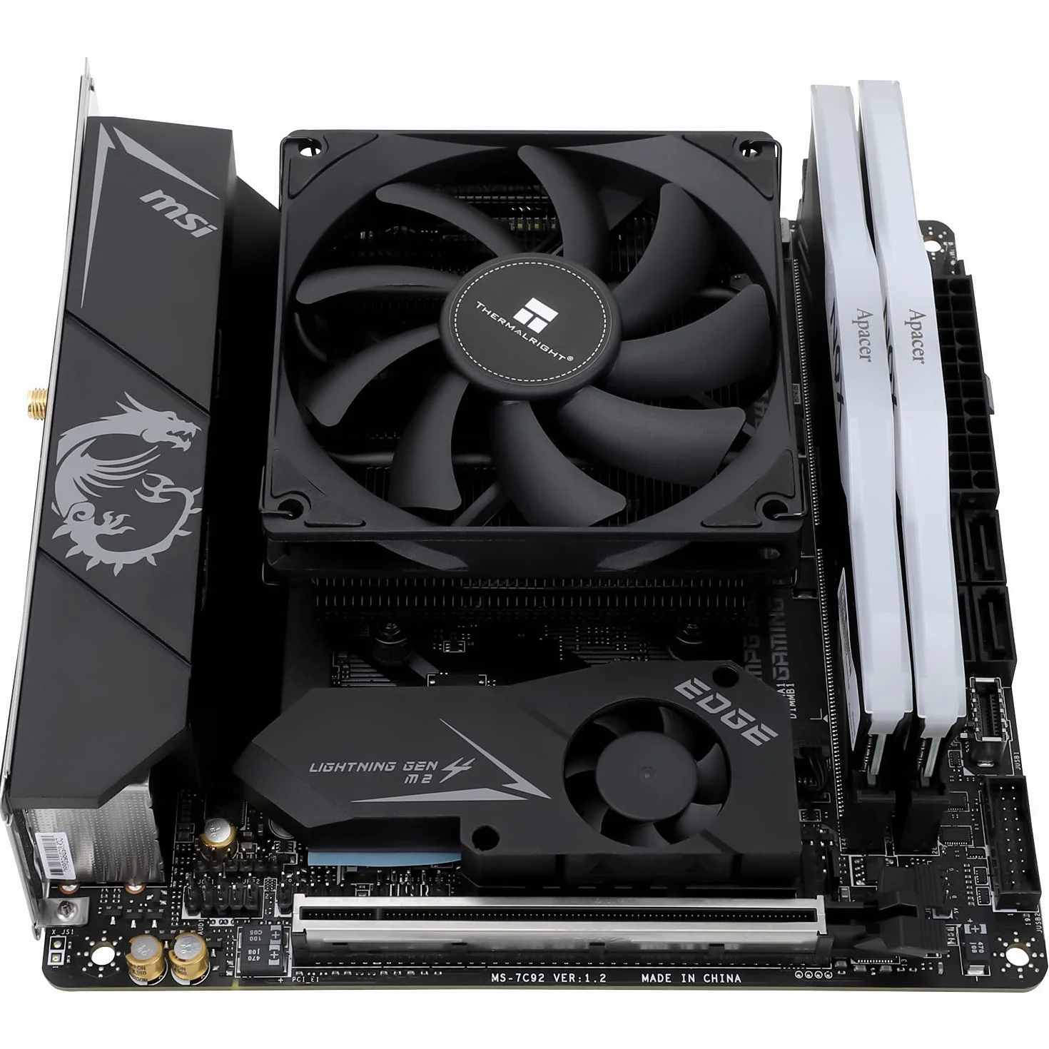 Thermalright TR AXP90-X36 Black Low Profile wentylator chłodzący CPU, wysokość 36 mm, wentylator TL-9015B Slin PWM, technologia AGHP, do AMD AM4/AM5 Intel 115X/1200/1700/1851