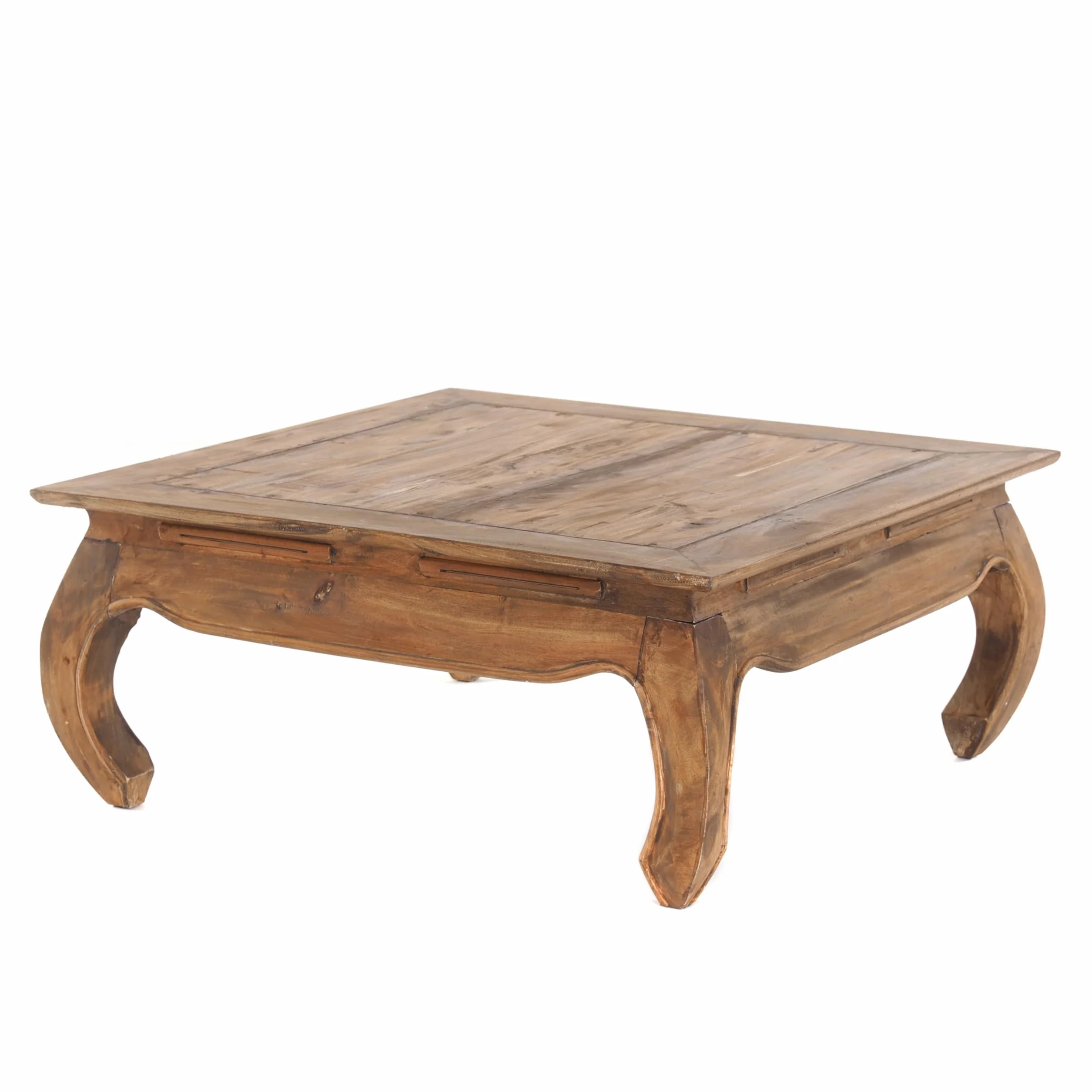 Stół opiumowy East 80" lite mahoń stolik kawowy 80 x 80 x 36 cm kolor naturalny vintage