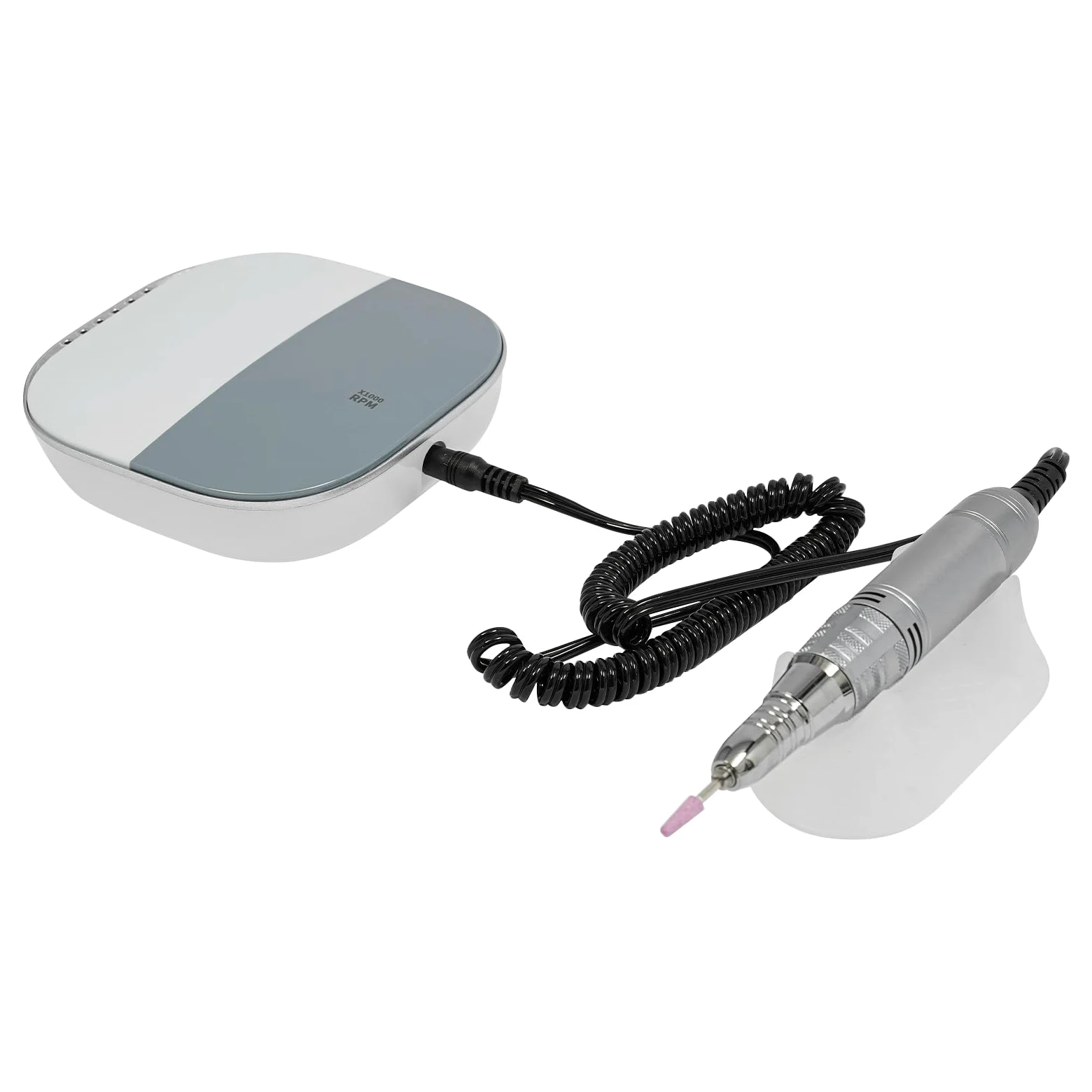 Frezarka do paznokci z ekranem dotykowym – 35 000 obr./min, elektryczny pilnik do paznokci, ekran LCD, do paznokci półtrwałych i akrylowych, manicure, pedicure, biały