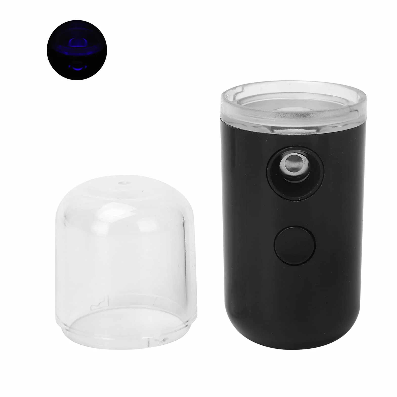 RiToEasysports Nawilżacz Twarzy Nawilżacz USB Nawilżanie Skóry Narzędzie Przenośna Mgła Spray (BLACK)