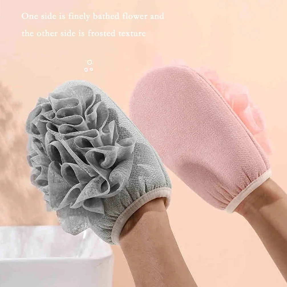 Ręcznik Złuszczający Złuszczające Gąbki Do Kąpieli Rękawiczki Złuszczające Rękawiczki Loofah Gąbka Pod Prysznic Peeling do Ciała Gąbka Pod Prysznic (2 paczki) Rękawiczki Złuszczające (Kolor