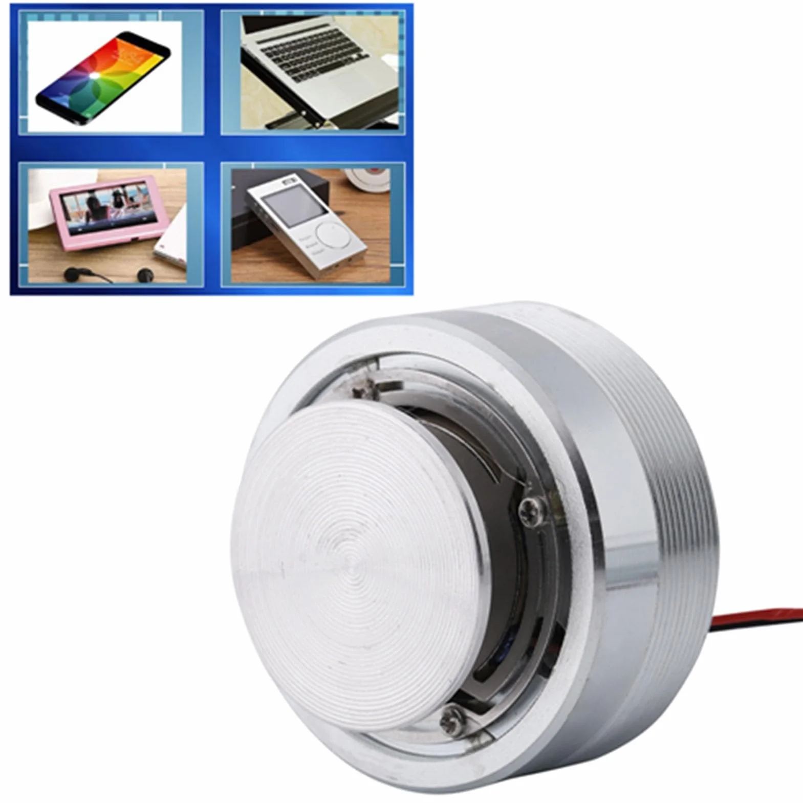 Głośnik Wibracyjny 50 X 50 X 30 Mm 2-calowy Głośnik Tubowy z Rezonansem Wibracyjnym do Komputera, Laptopa, MP3, MP4, CD, Telefonu Komórkowego (Aramoxiboeu49pcf-02)