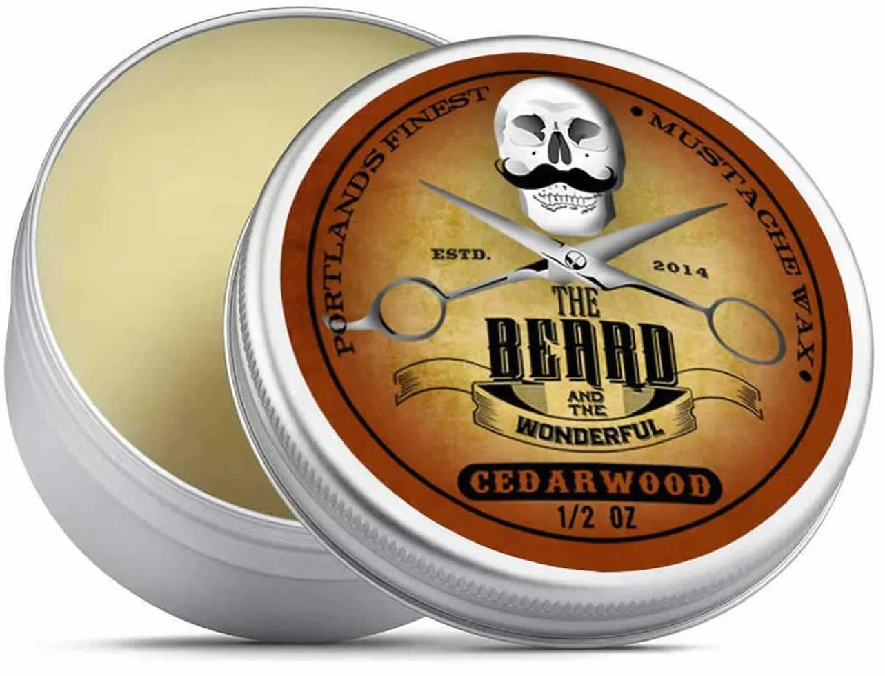 Drewno cedrowe, mocny wosk do brody (15 ml), rozwiązanie premium do stylizacji ust i brody, kręconych kropek, skręcanych i loków – The Beard And The Wonderful