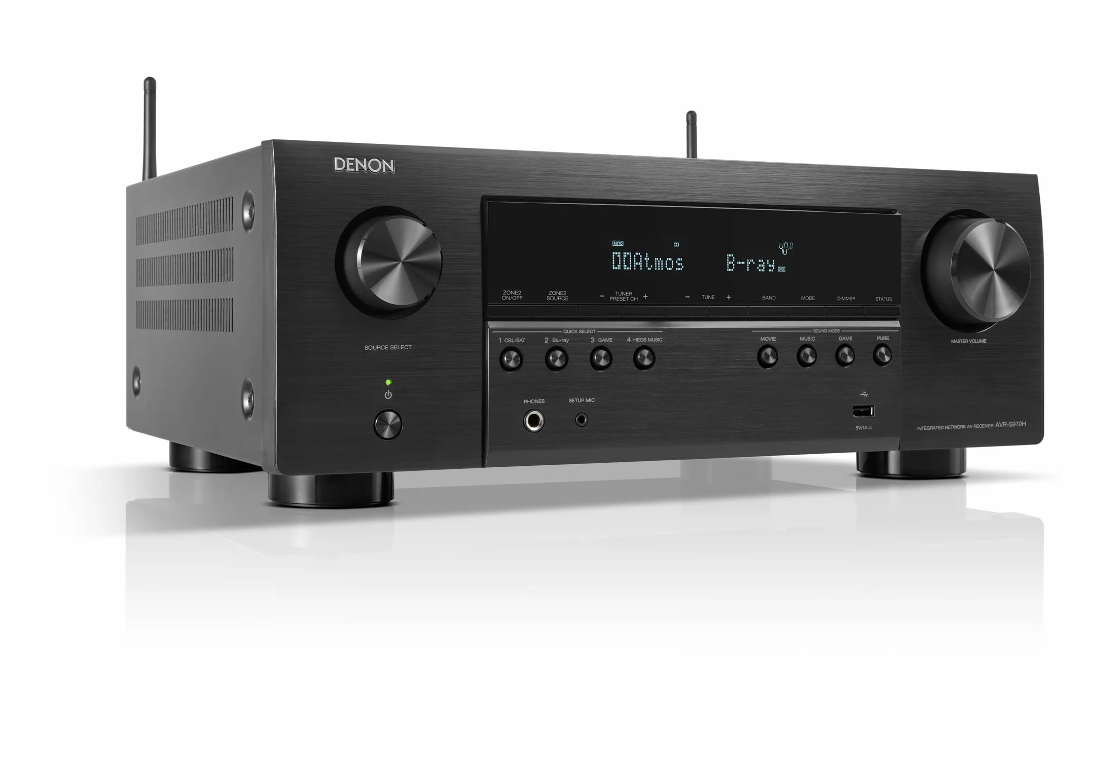 Denon AVR-S970H Odbiormk Av, Czarny, 2 Kanały