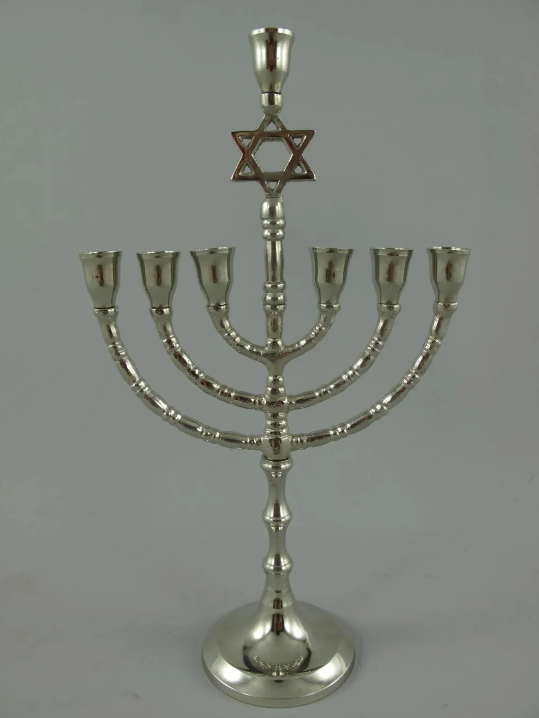 Clever-Deko Chanukkaleuchter 7-ramienny Menorah świecznik Davidstern