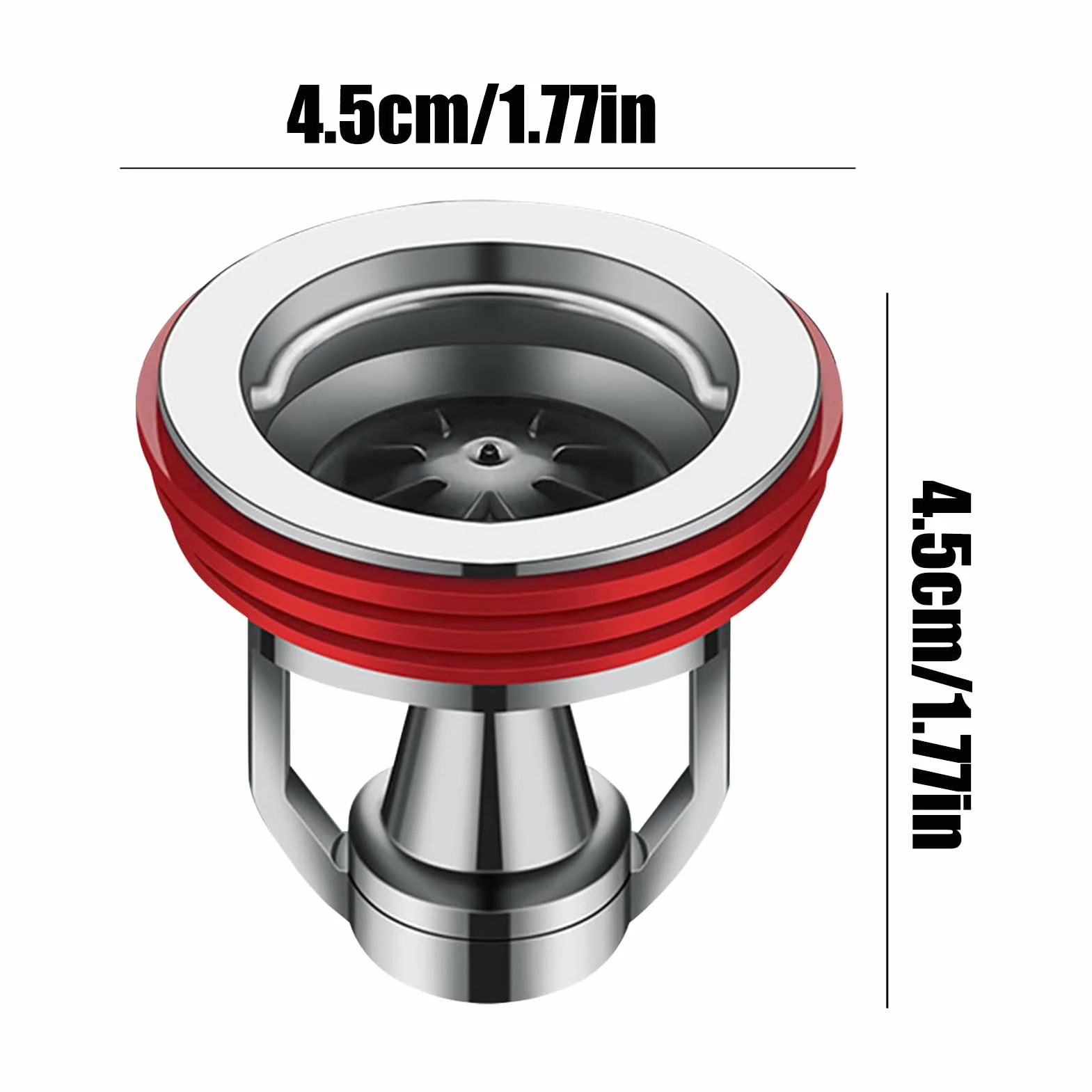Shower Drain Cover Backflow Preventer 1.77x1.77 Inches Sewer Guard Filter