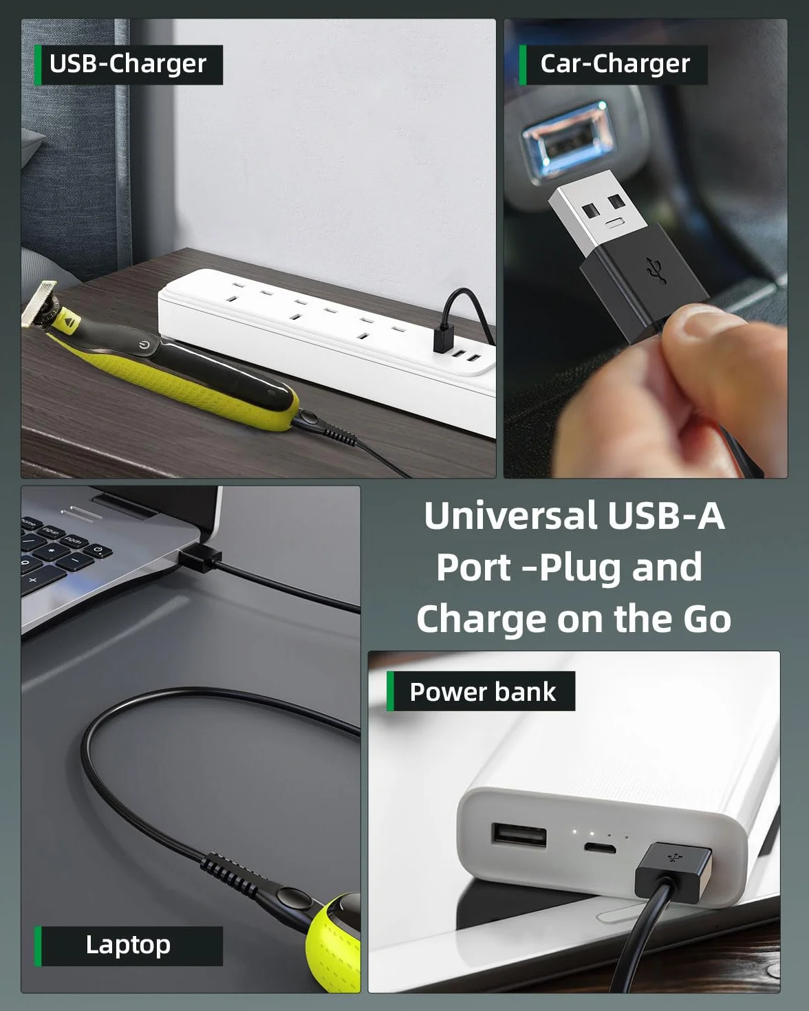 Superer 5V USB Kabel Do ładowania ładowarka Kompatybilny z Philips OneBlade 360 QP2824, QP2834, QP2734, QP2724, QP1924, S3145, BG5021, BG3027, QP4631, MG5950, MG7930, MG9510, MG5920 Golarka Kabel