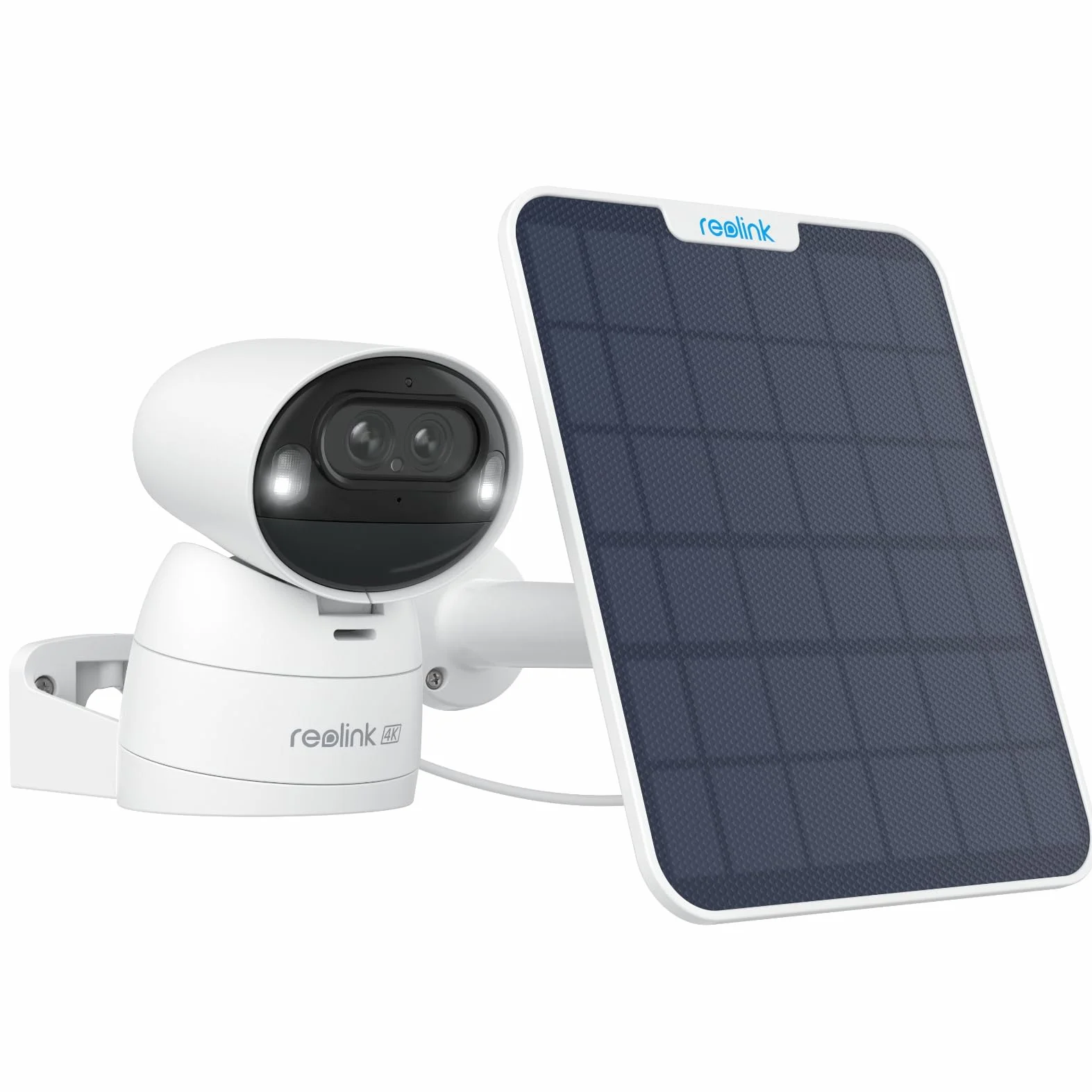 Reolink 4K Bezprzewodowa Kamera Zewnętrzna Wi-Fi 2,4/5 GHz, Zasilana Bateryjnie, Automatyczne śledzenie i Zoom, Podwójny Obiektyw, Kolorowy Noktowizor, Wykrywanie AI, Argus Track + Panel Słoneczn