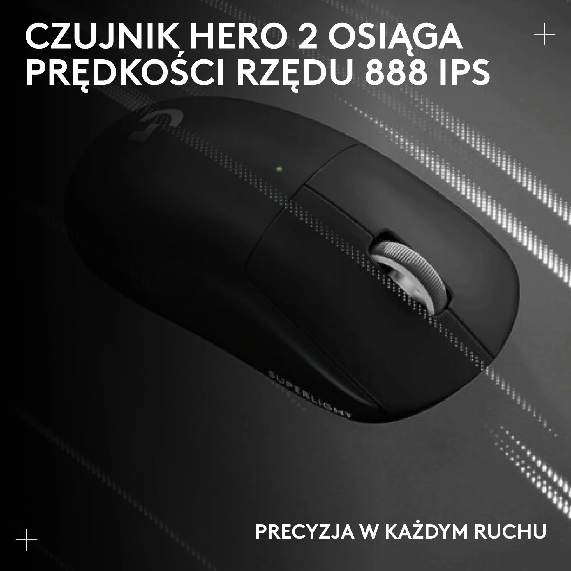 Logitech G PRO X SUPERLIGHT 2, bezprzewodowa mysz do gier, Pro-Grade mysz waga 60 g, Östeuropa Version,5 programowalnymi przyciskami, 44 tys. DPI,częstotliwość raportowania 8 kHz,USB-C, PC/Mac, Czarny