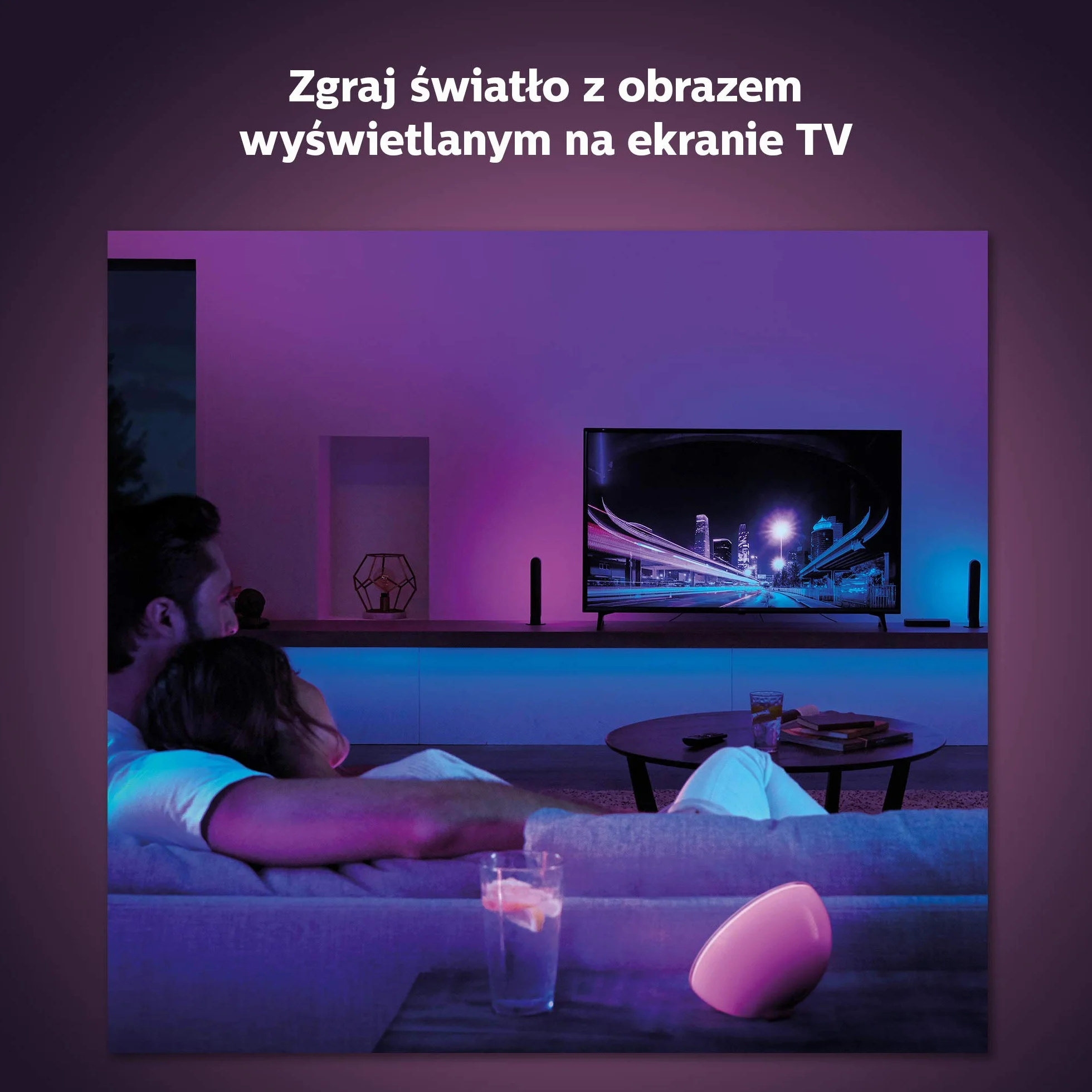 Philips Hue Play HDMI Sync Box, synchronizacja światła z TV i grą, do 4 urządzeń HDMI, 7 W, 240 V, czarny