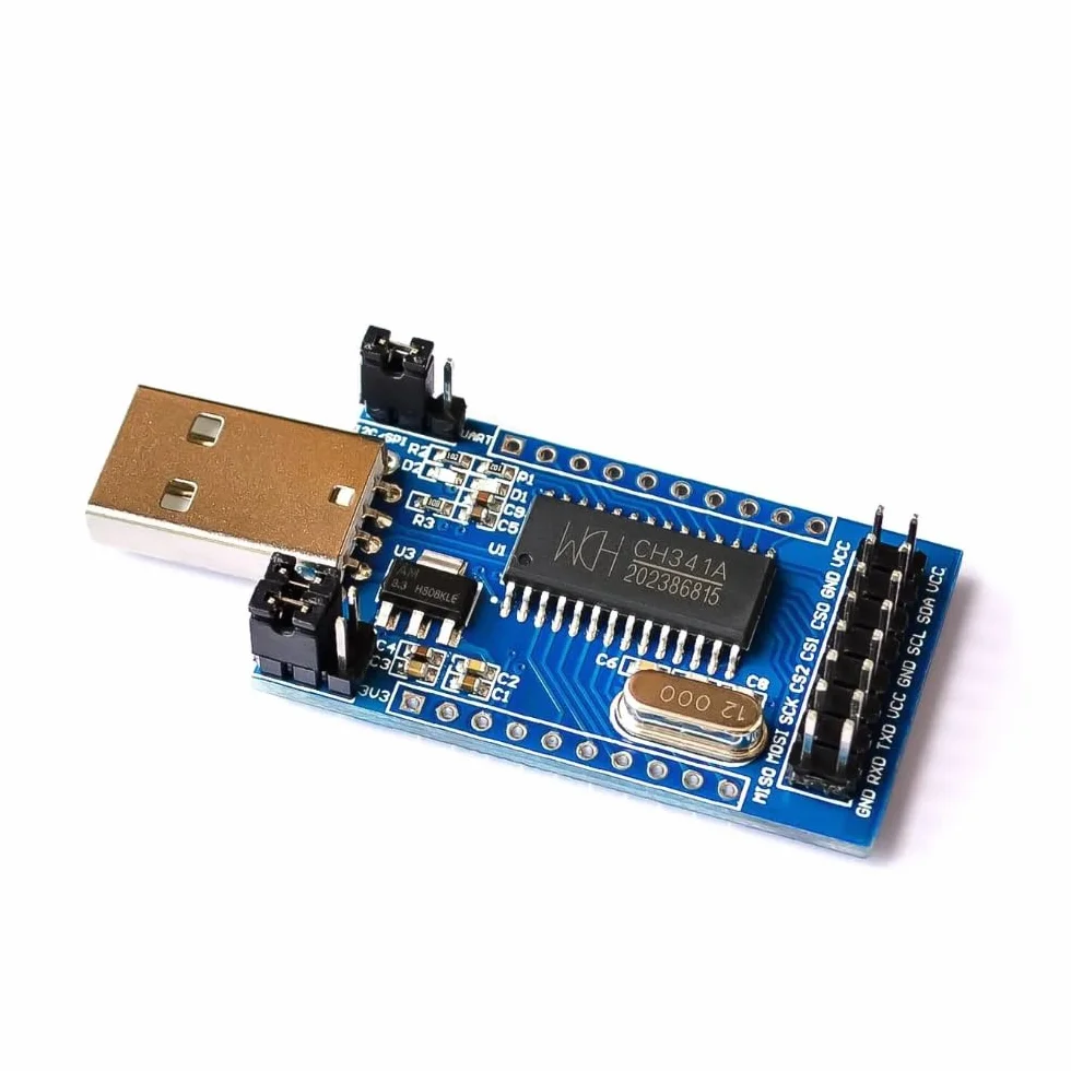 DollaTek CH341A adapter USB na UART/IIC/SPI/TTL/ISP EPP/MEM konwerter równoleg?y wbudowany wska?nik pracy modu? p?ytki lampy
