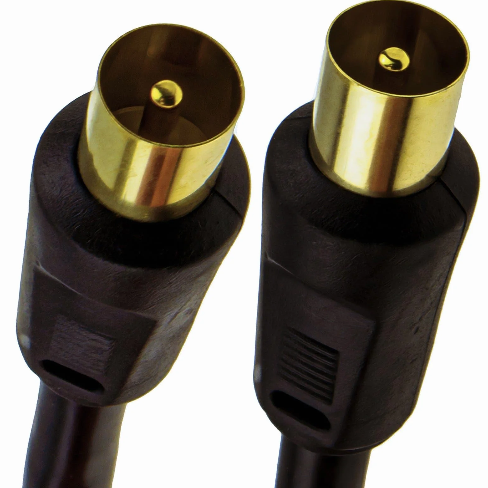 kenable Kabel Antenowy RF Coaxial RG6 Wtyk na Wtyk Złącza Pozłacane Ekranowany 1,5 m [1.5 metra/1.5m] Czarny