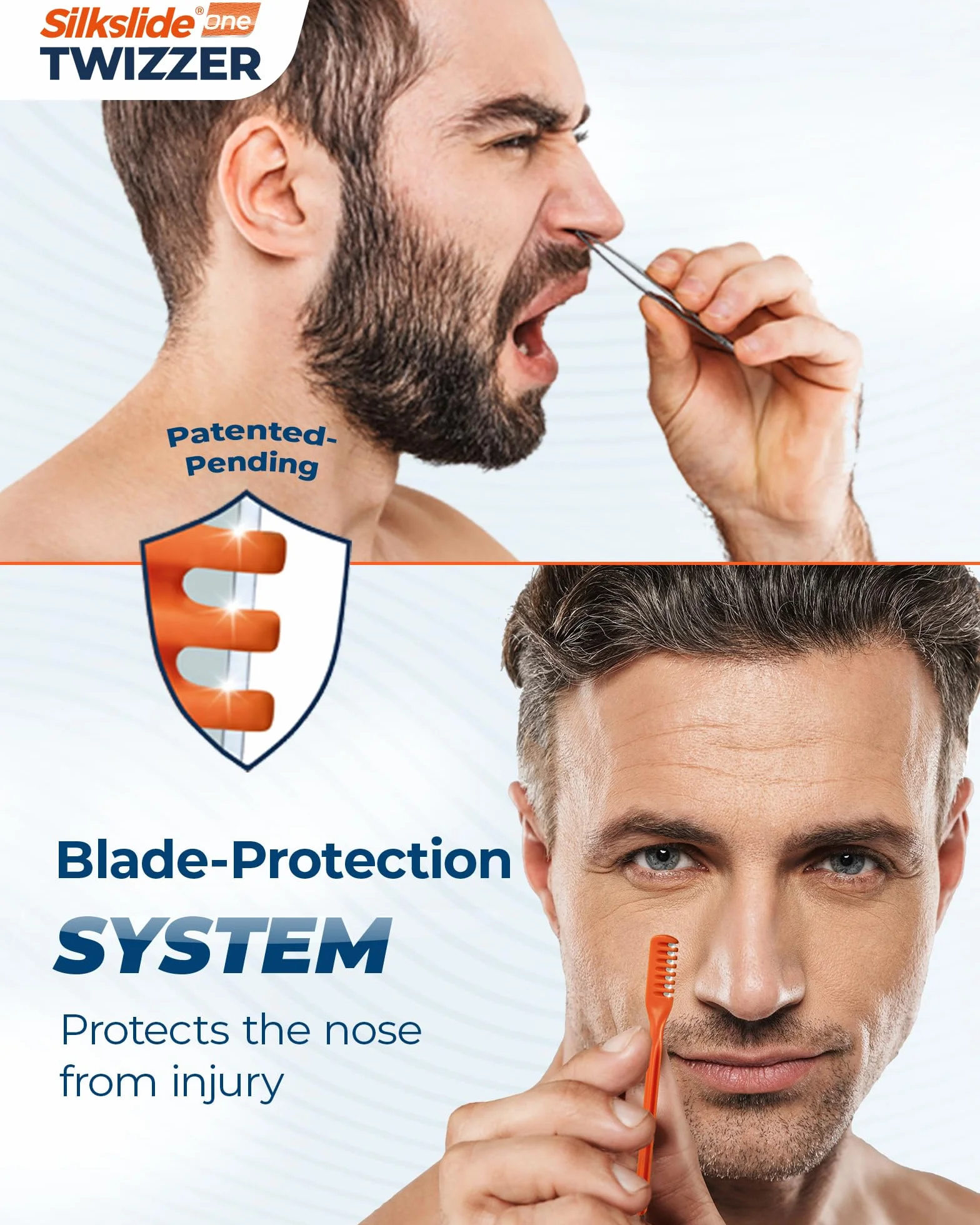 Silkslide® One TWIZZER – trymer do włosów w nosie dla mężczyzn i kobiet, kompaktowe etui podróżne, skręcanie i przycinanie, usuwanie owłosienia z nosa, japońskie ostrza premium, bez prądu i baterii