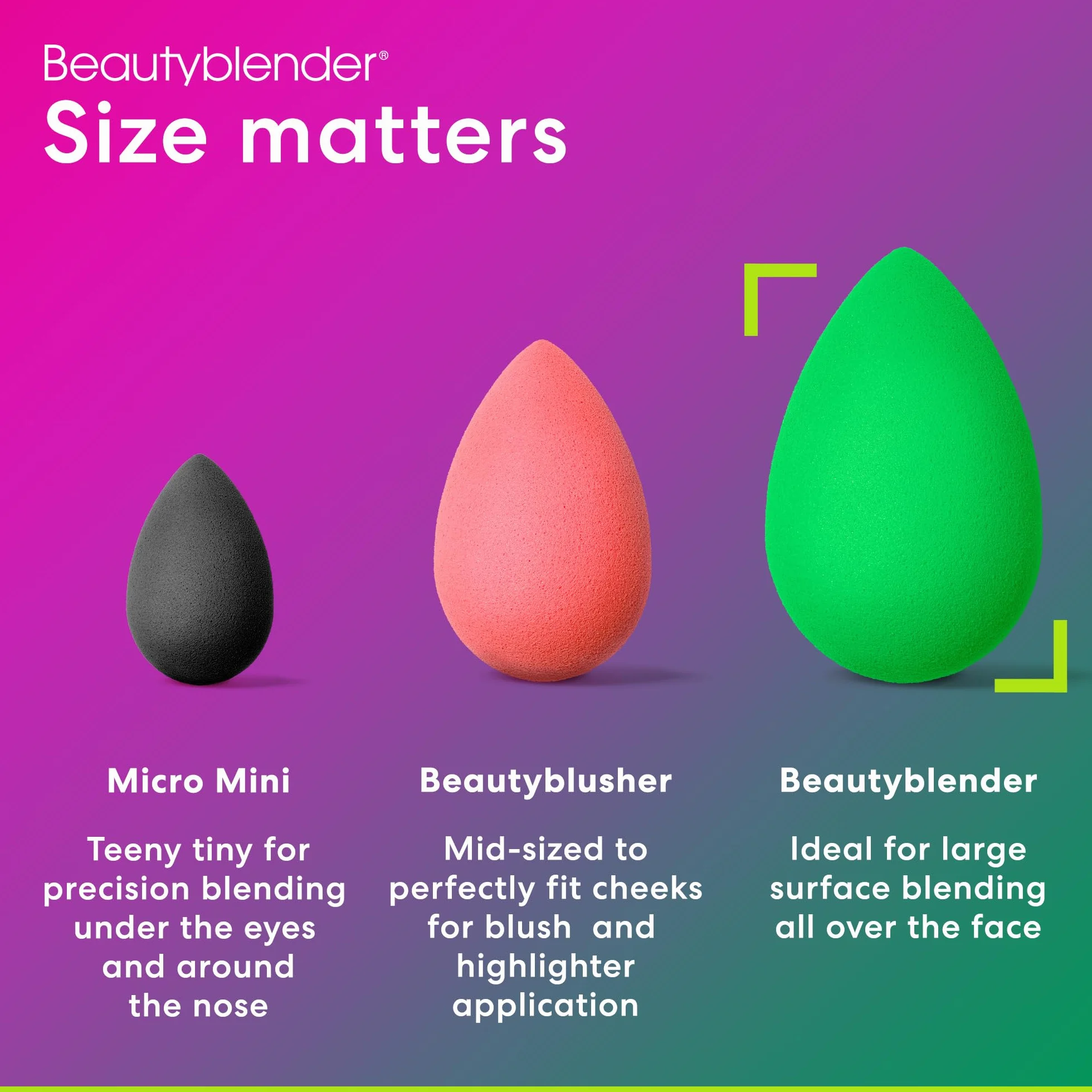 BeautyBlender Bio Pure Ei bezlateksowa gąbeczka do płynnego podkładu kremowego pudru, 1 sztuka