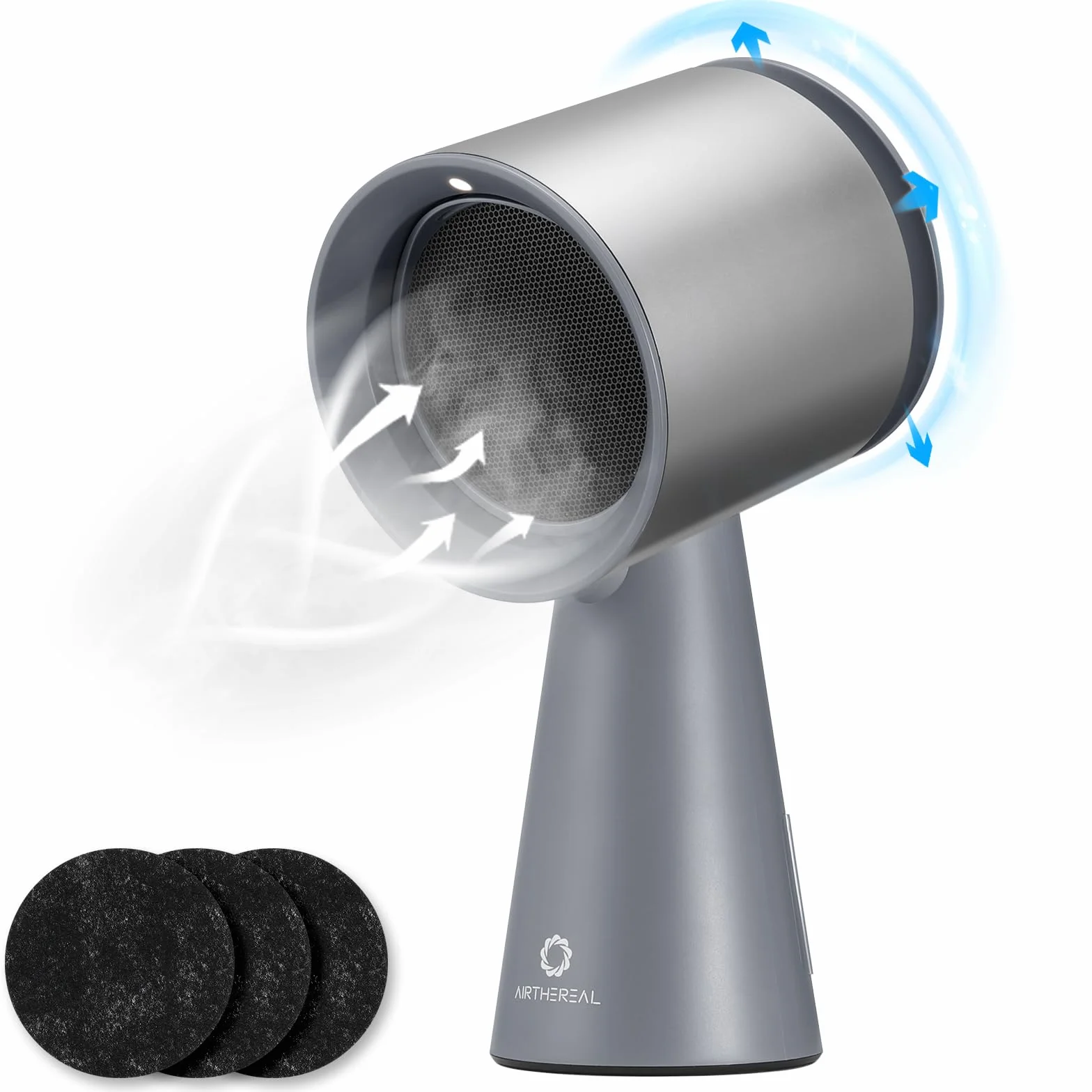AIRTHEREAL RH180 przenośny okap kuchenny z filtrem węglowym, srebrny