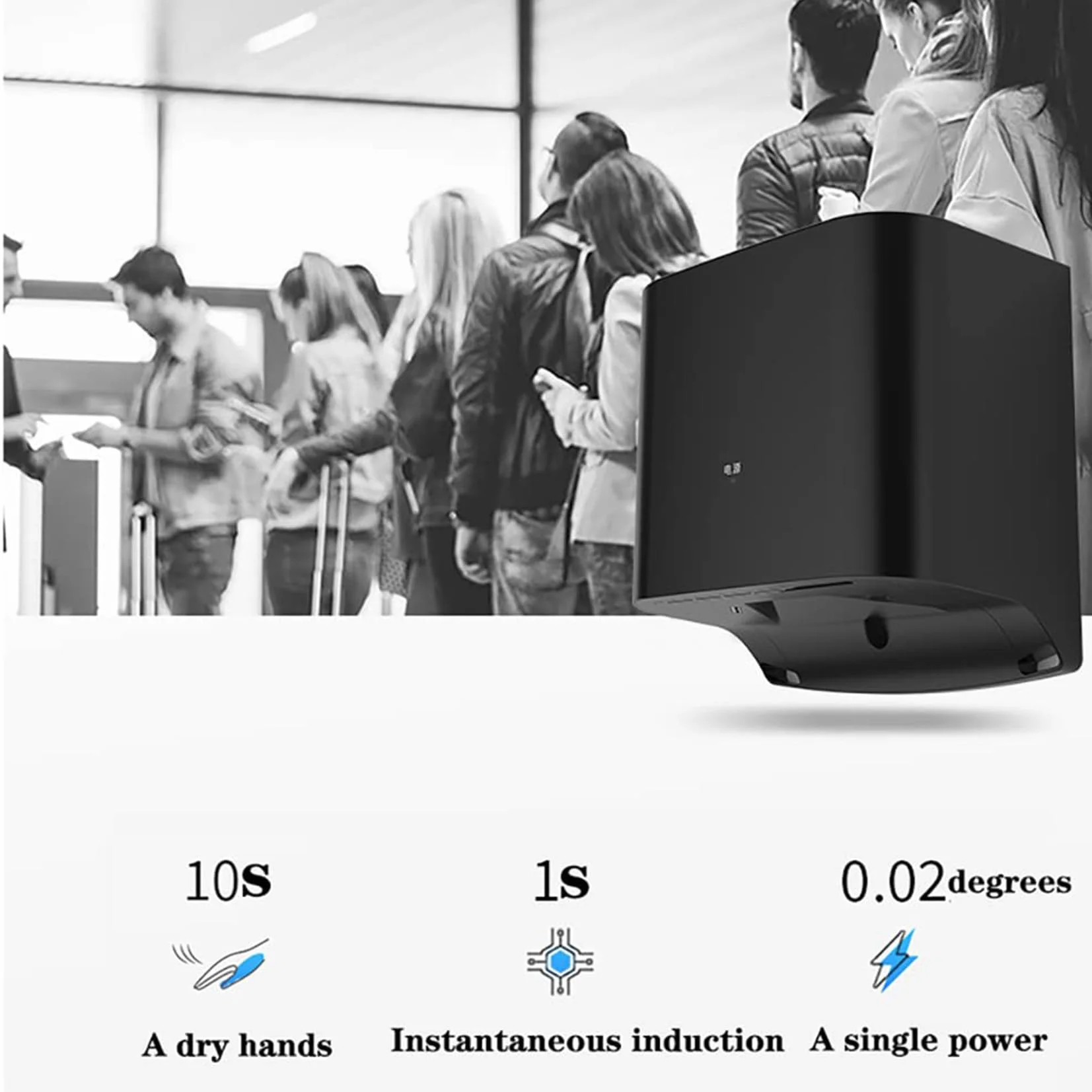Automatyczna Bezdotykowa Suszarka Do Rąk 1250 W ścienna Komercyjna