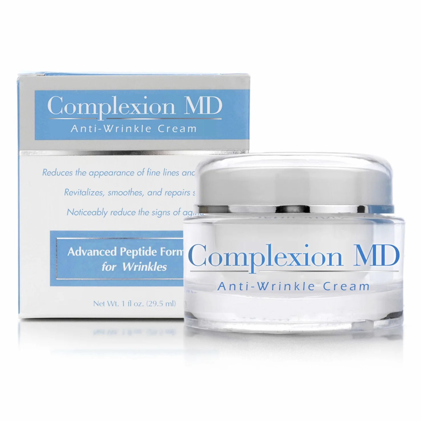 Complexion MD Advanced krem przeciwzmarszczkowy – klinicznie przetestowane multipeptydy z kwasem hialuronowym – pielęgnacja twarzy do pielęgnacji skóry – hipoalergiczny do wszystkich rodzajów skóry