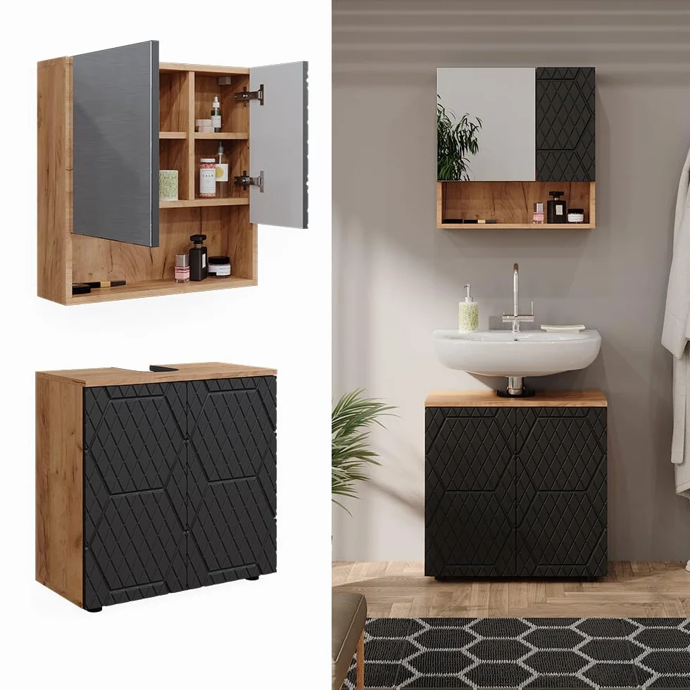 Vicco Zestaw mebli łazienkowych Irma Antracyt 80 cm