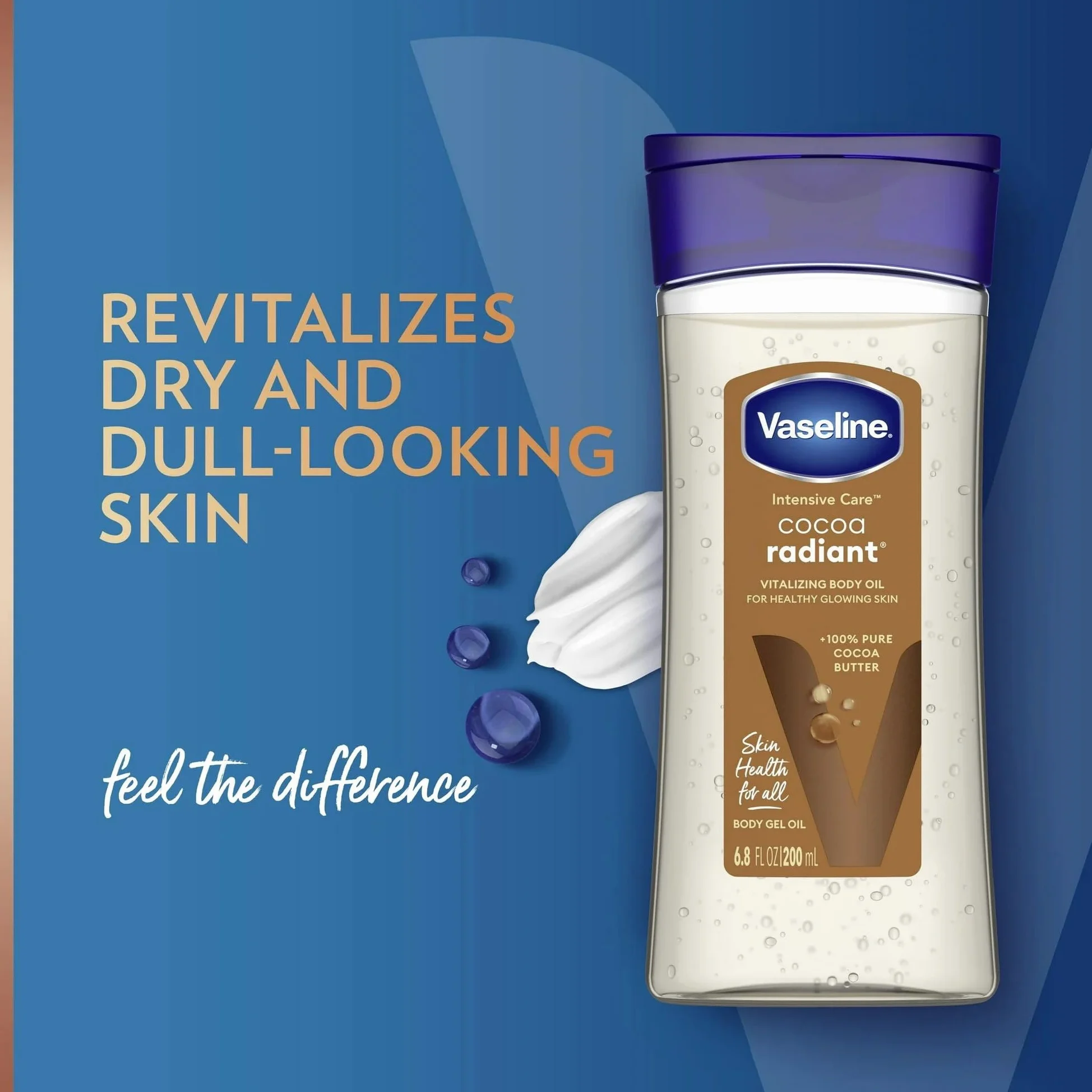 Vaseline Intensive Care Cocoa Radiant Gel Oil 6.8oz (6 sztuk) Vaseline