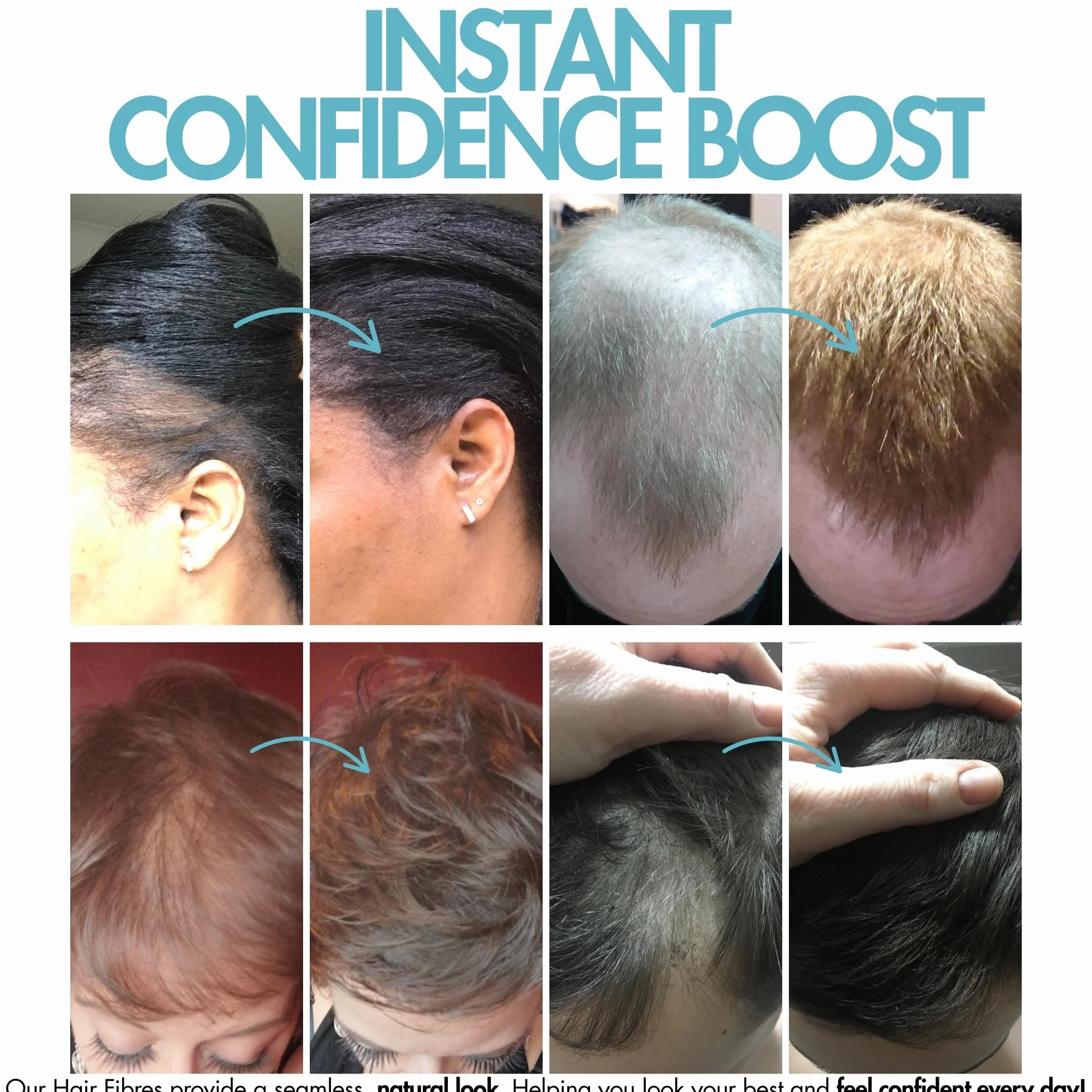 Hair Genetics Zaawansowane włókna do budowania włosów, duże opakowanie uzupełniające 50 g (czarne)