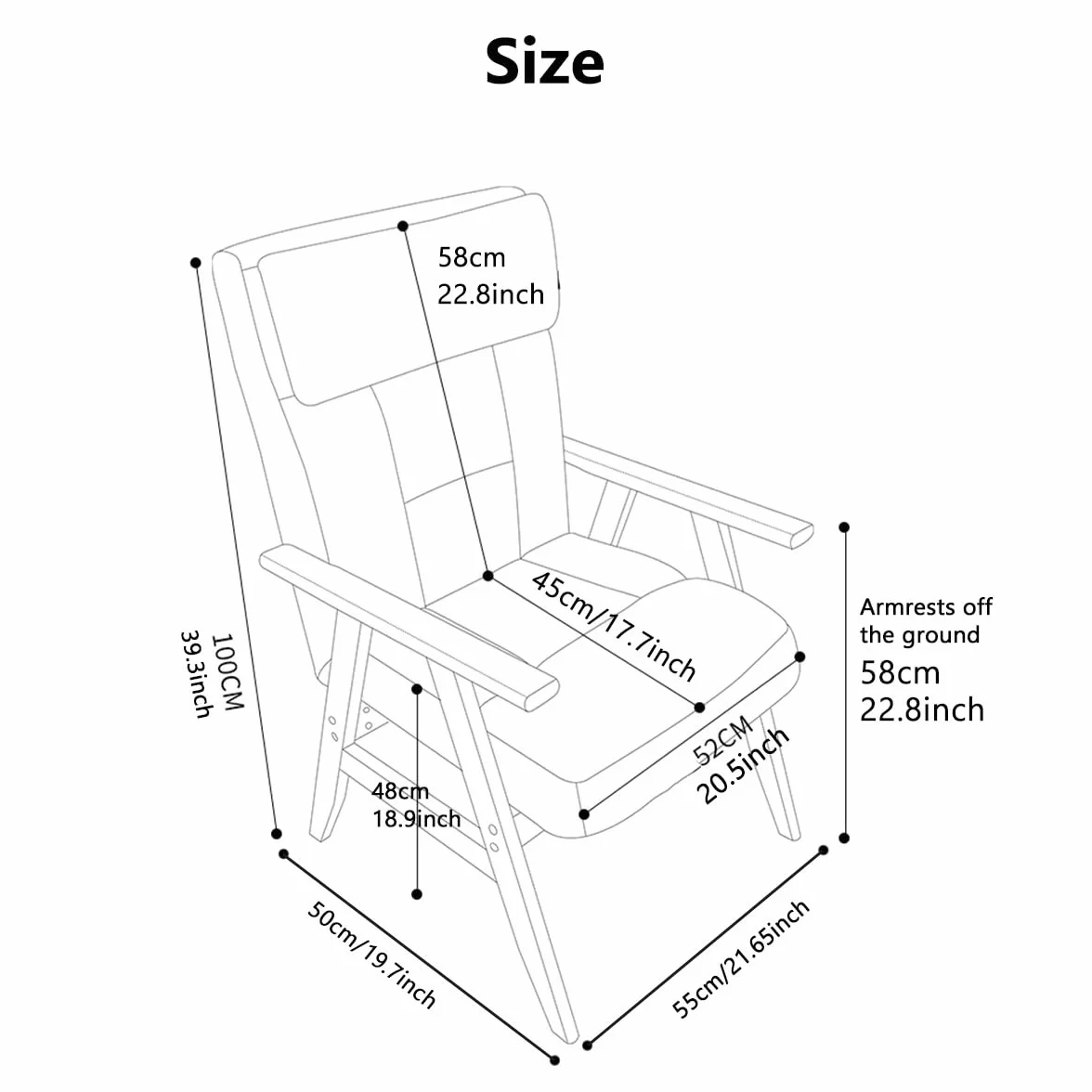 Fotel Wypoczynkowy Ergonomiczne Krzesło Biurowe z Regulowanym Oparciem, Sofa Sleeper, Nowoczesne Krzesło Boczne z Tkaniny, Light Grey