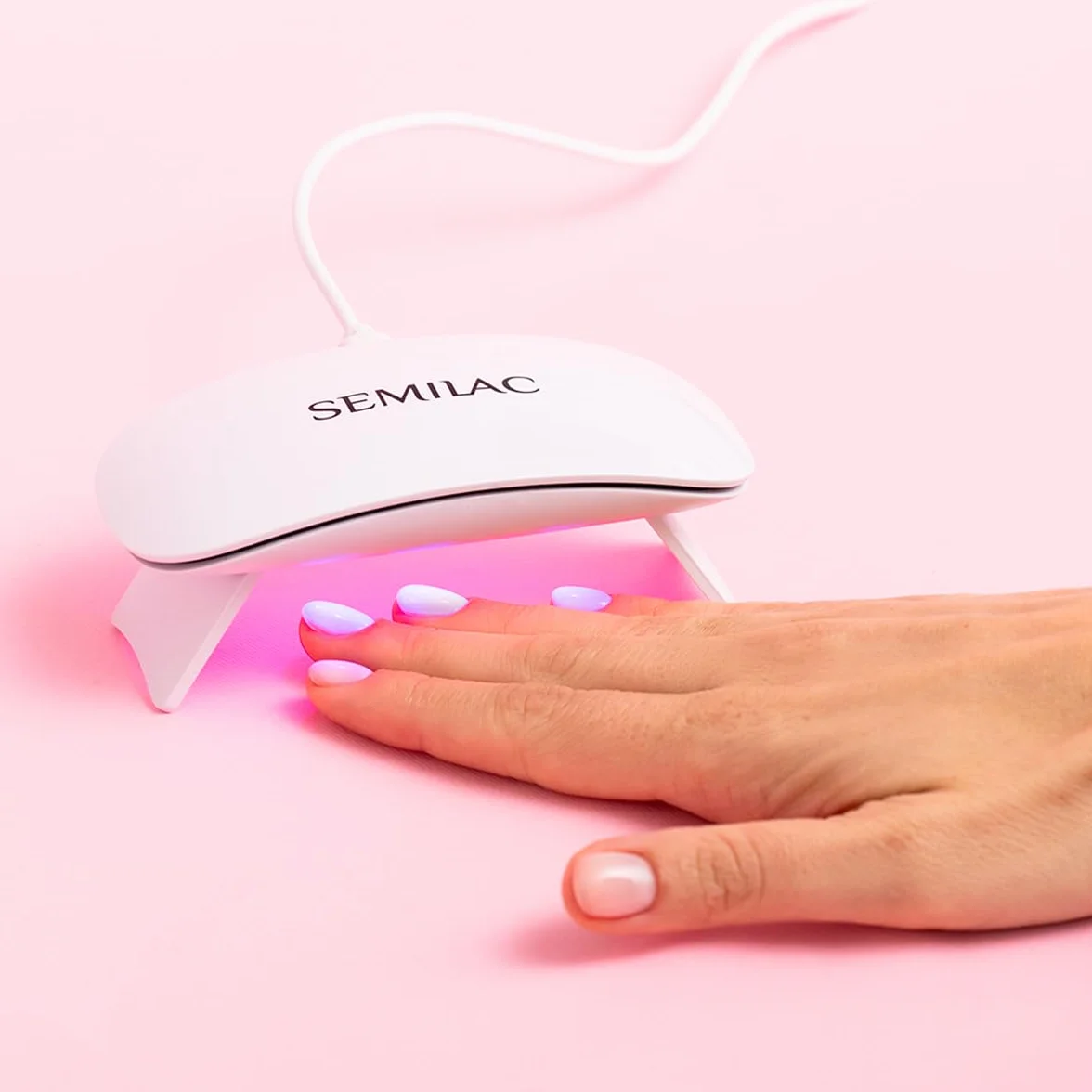 Semilac Mini Lampa Uv Led Do Paznokci Manicure Hybrydy Travel 6w