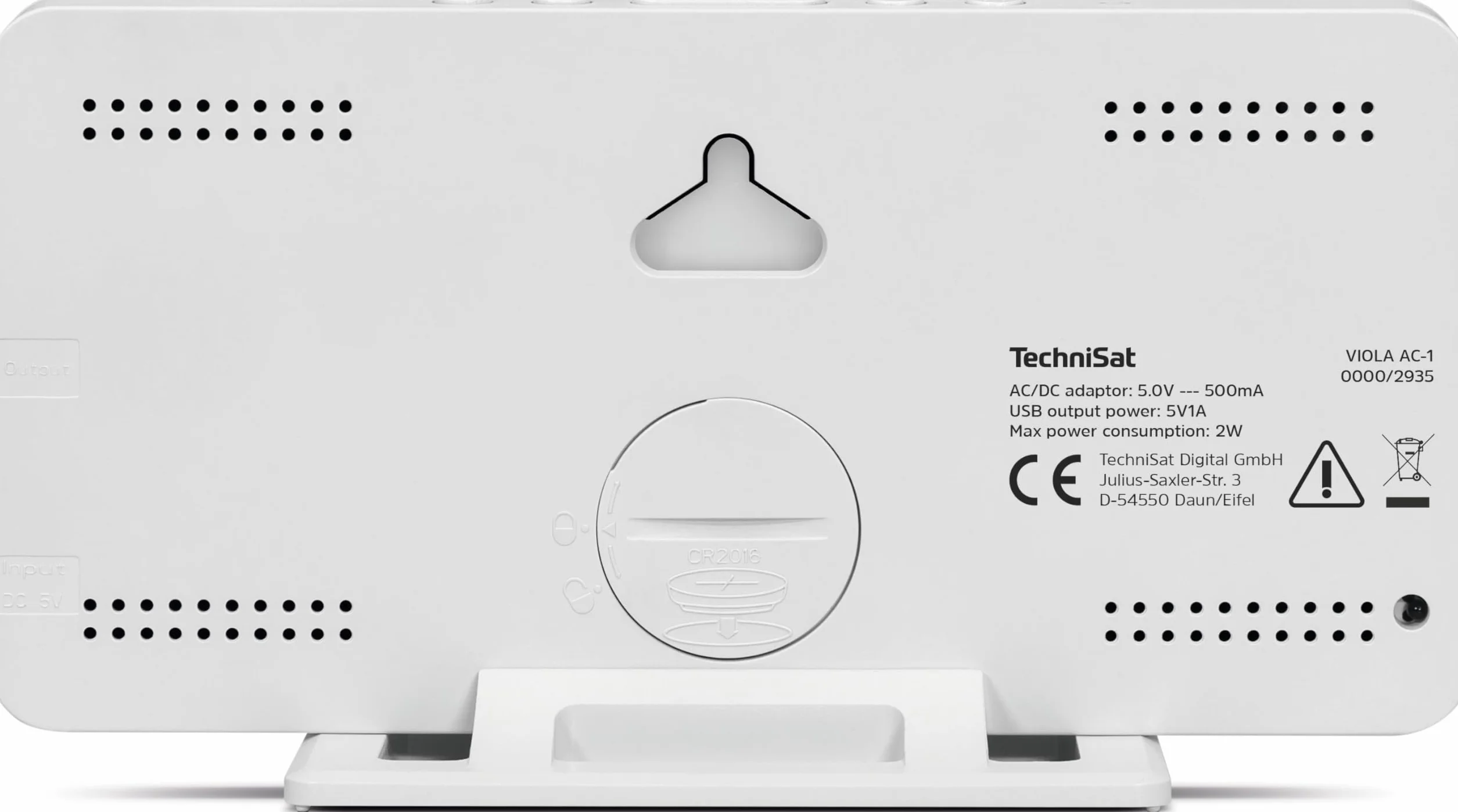 TechniSat Viola AC-1 cyfrowy budzik z dużym wyświetlaczem LCD 4,5 cala