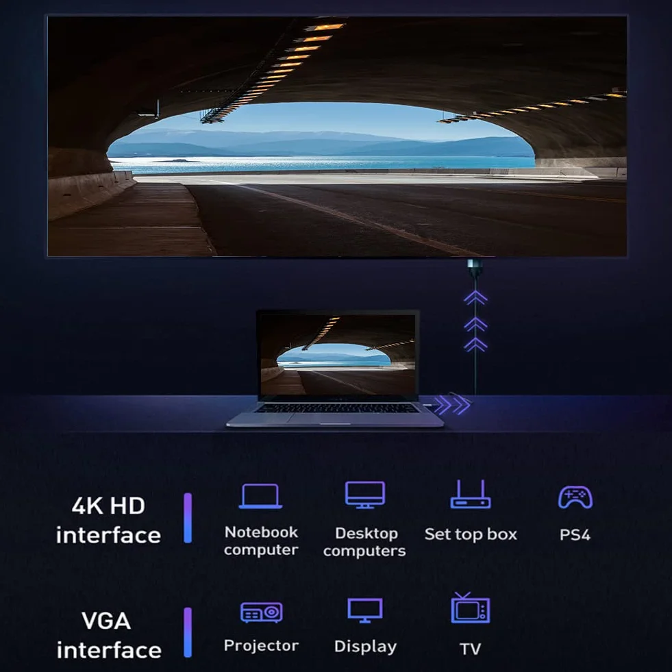 Kabel HDMI do VGA 1080p Full HD, wtyczka HDMI do wtyczki VGA, kompatybilny z komputerem stacjonarnym, laptopem, monitorem HDTV, Raspberry Pi Xbox TV