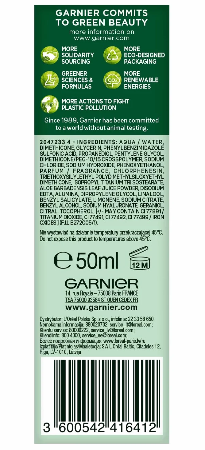 Garnier Skin Naturals Krem Bb, Śniady, 50 ml