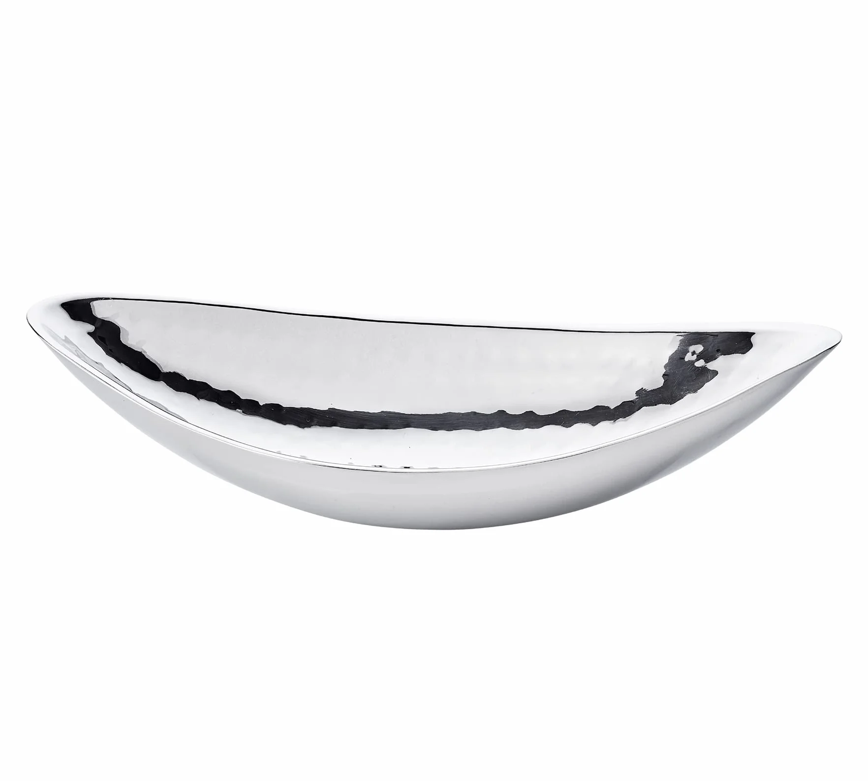 EDZARD Miska Halifax (27 cm x 15 cm) Ze Stali Nierdzewnej Młotkowana - Talerz Dekoracyjny, Taca Dekoracyjna - Do Serwowania, Metalowy Talerz