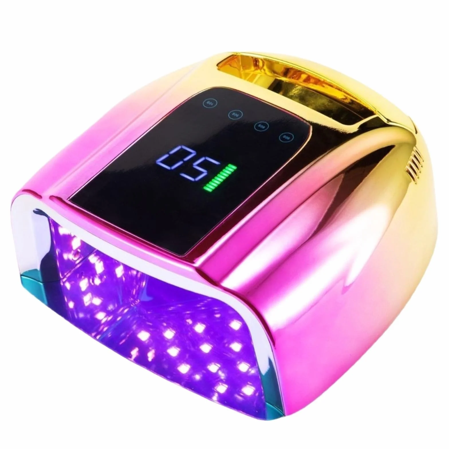 Lampa UV do paznokci, Lampa UV LED do paznokci 96 W, akumulatorowa suszarka do paznokci z automatycznym czujnikiem, szybkoschnąca, do wszystkich rodzajów lakierów żelowych do paznokci