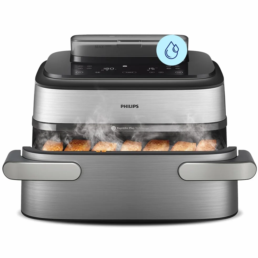 Philips Airfryer Ovi serii 5000 Megabasket Steamfry 9,5 l RapidAir czyszczenie parą NA565/00