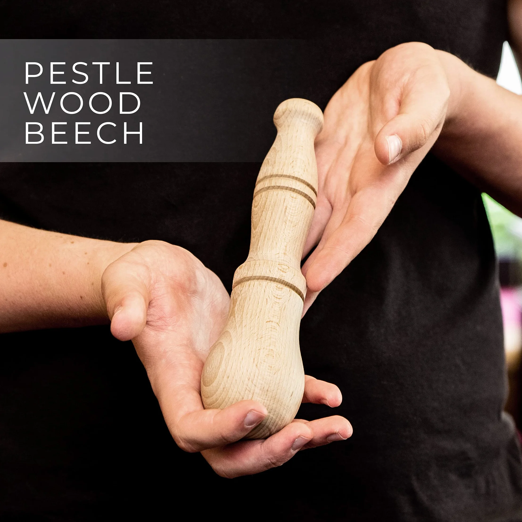 Moździerz z marmuru biały marmur Carrara z tłuczkiem Bembo – moździerz do pesto i przypraw – wyprodukowano we Włoszech – model z Genui (cm 20)