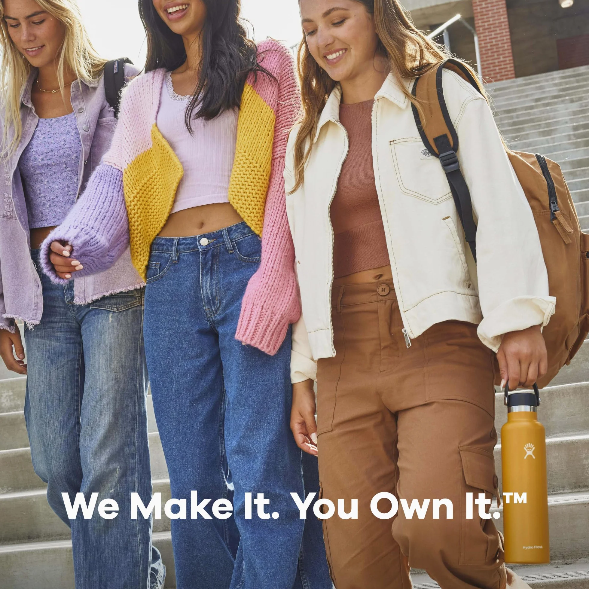 HYDRO FLASK Butelka na wodę 621 ml 21 oz Izolowana próżniowo stal nierdzewna Szczelna zakrętka Flex Bez BPA Standardowy gwint Biały