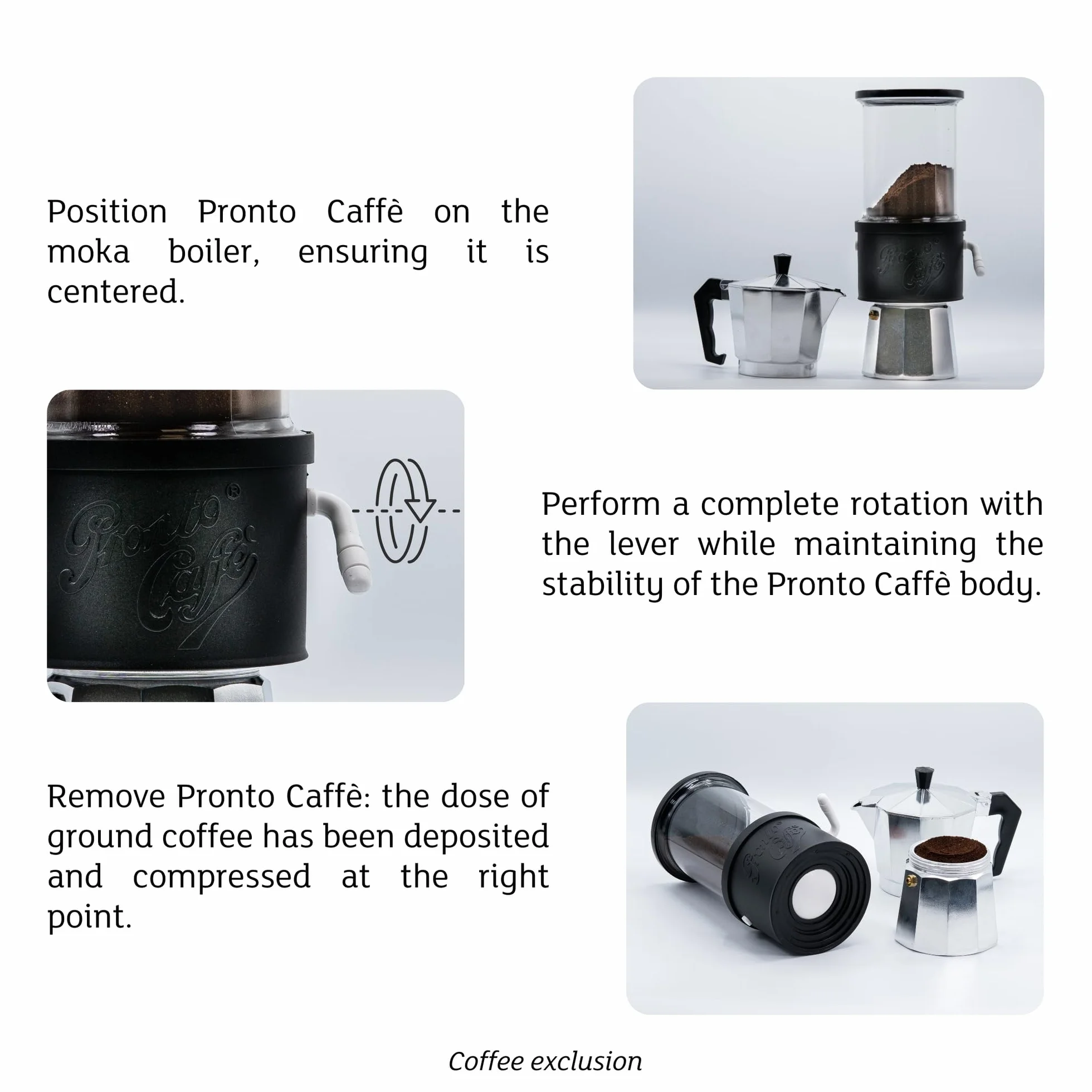 Lavatelli ProntoCoffee Black pojemnik na kawę w proszku z dozownikiem do ekspresów 12 filiżanek 10 cm