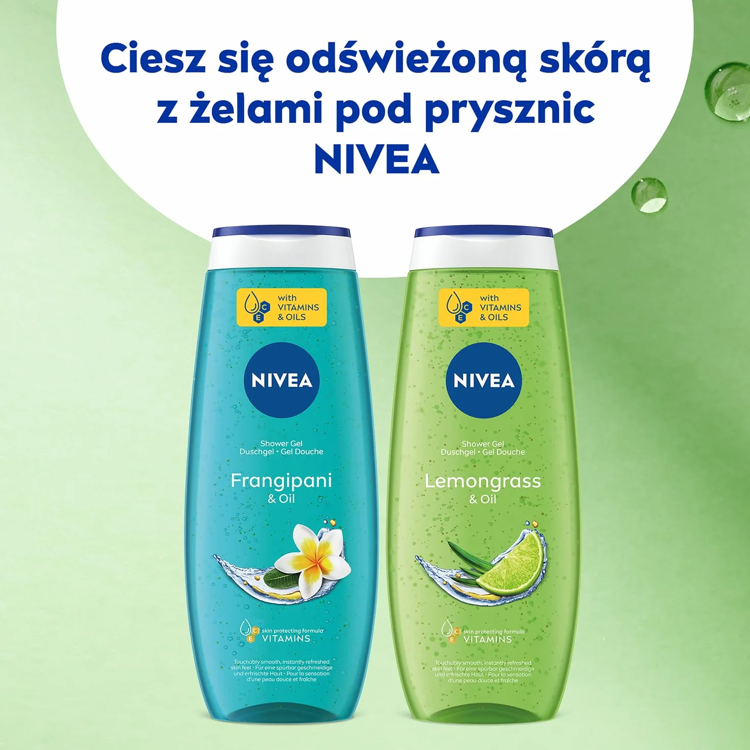 NIVEA Lemongrass & Oil Odświeżający żel pod prysznic do ciała 500 ml