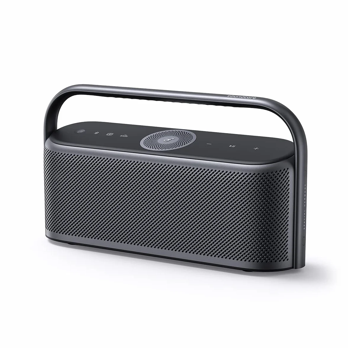 Soundcore Motion X600 głośnik Bluetooth z Hi-Res Spatial Audio(odnowiony), moc 50 W, przestrzenny dźwięk, wodoodporność IPX7, 12 h odtwarzania, Pro EQ, uchwyt do przenoszenia, wejście AUX-IN