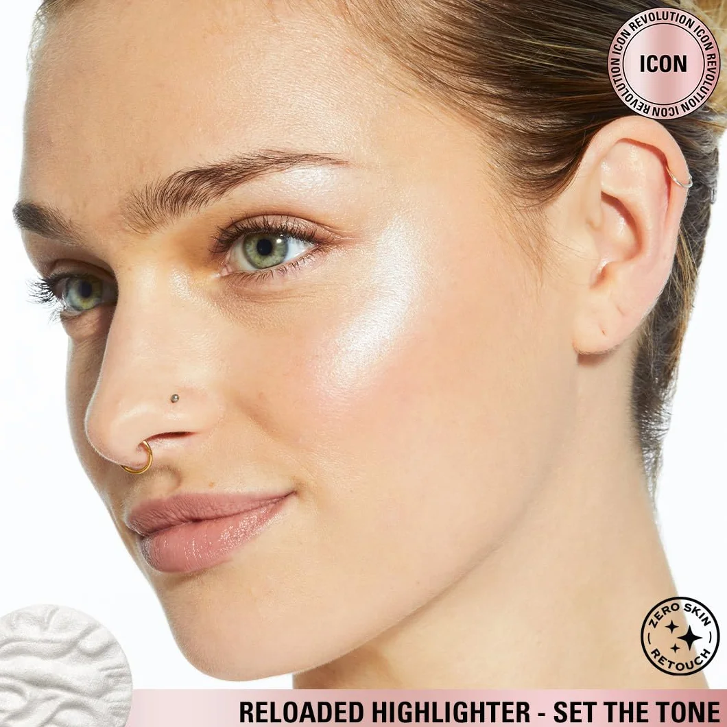 Makeup Revolution London 21370 Rozświetlacz do Twarzy, Set The Tone, 6.5 g