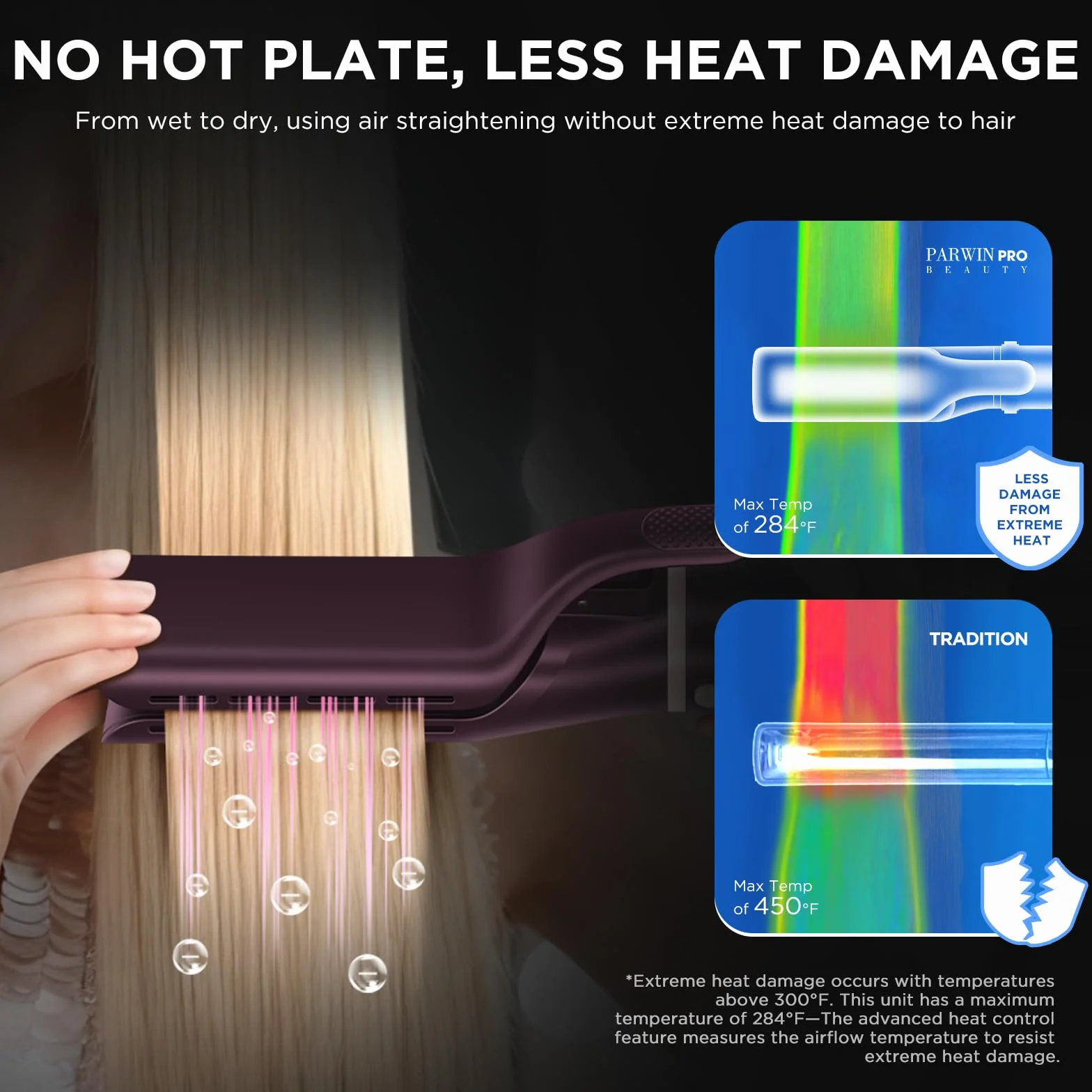 PARWIN PRO BEAUTY MaxAIR 2.0 Airstyler, 7 w 1, zestaw do stylizacji włosów, automatyczne zwijanie, lokówka, prostownica, suszarka do włosów, szczotka do włosów, do stylizacji, wygładzania, z torbą