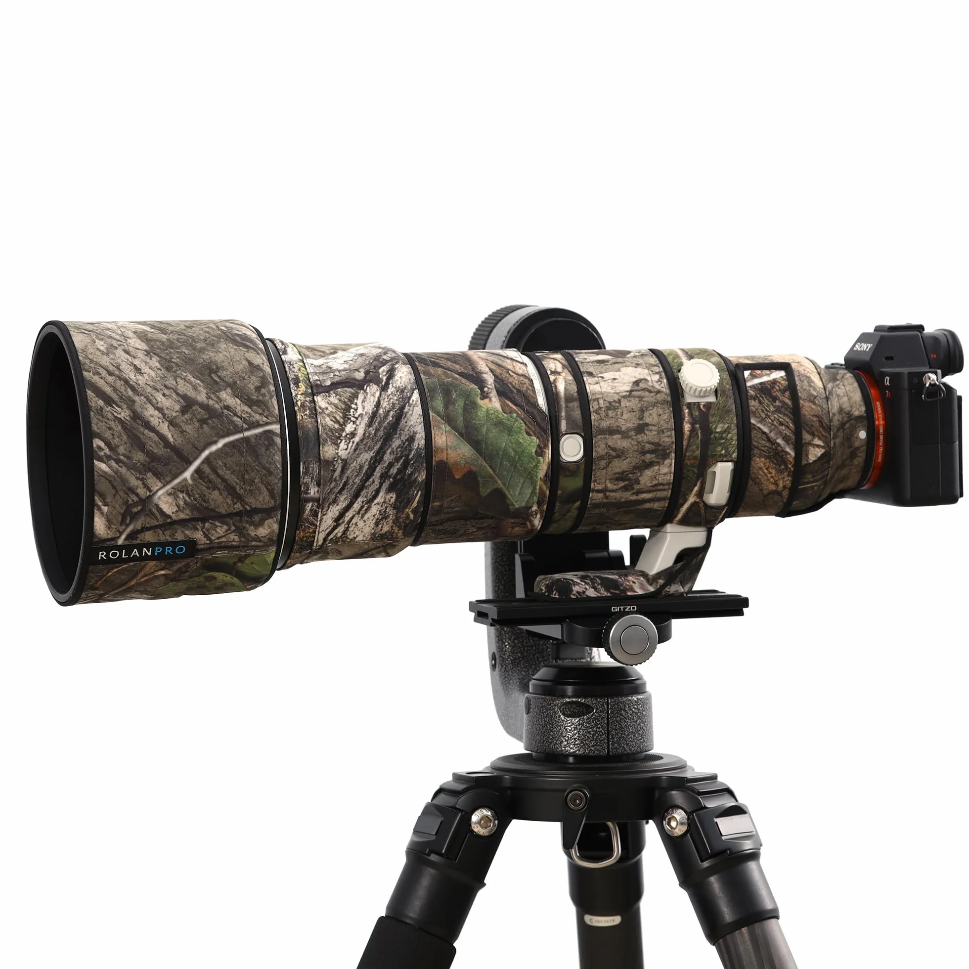 ROLANPRO Płaszcz kamuflażowy na obiektyw do Sony FE 400-800 mm F6.3-8 G OSS SEL400800G osłona przeciwdeszczowa osłona obiektywu pokrowiec ochronny pokrowiec ochronny - #31 brązowy dżungla moro