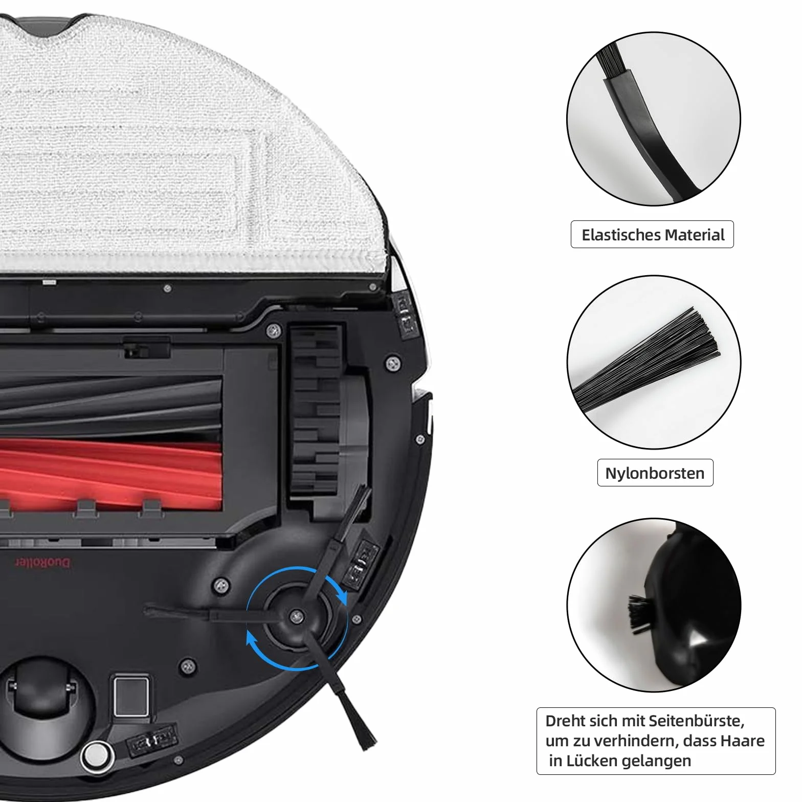 Roborock S8/S8+ akcesoria 17 sztuk szczotki główne ściereczki filtry szczotki boczne