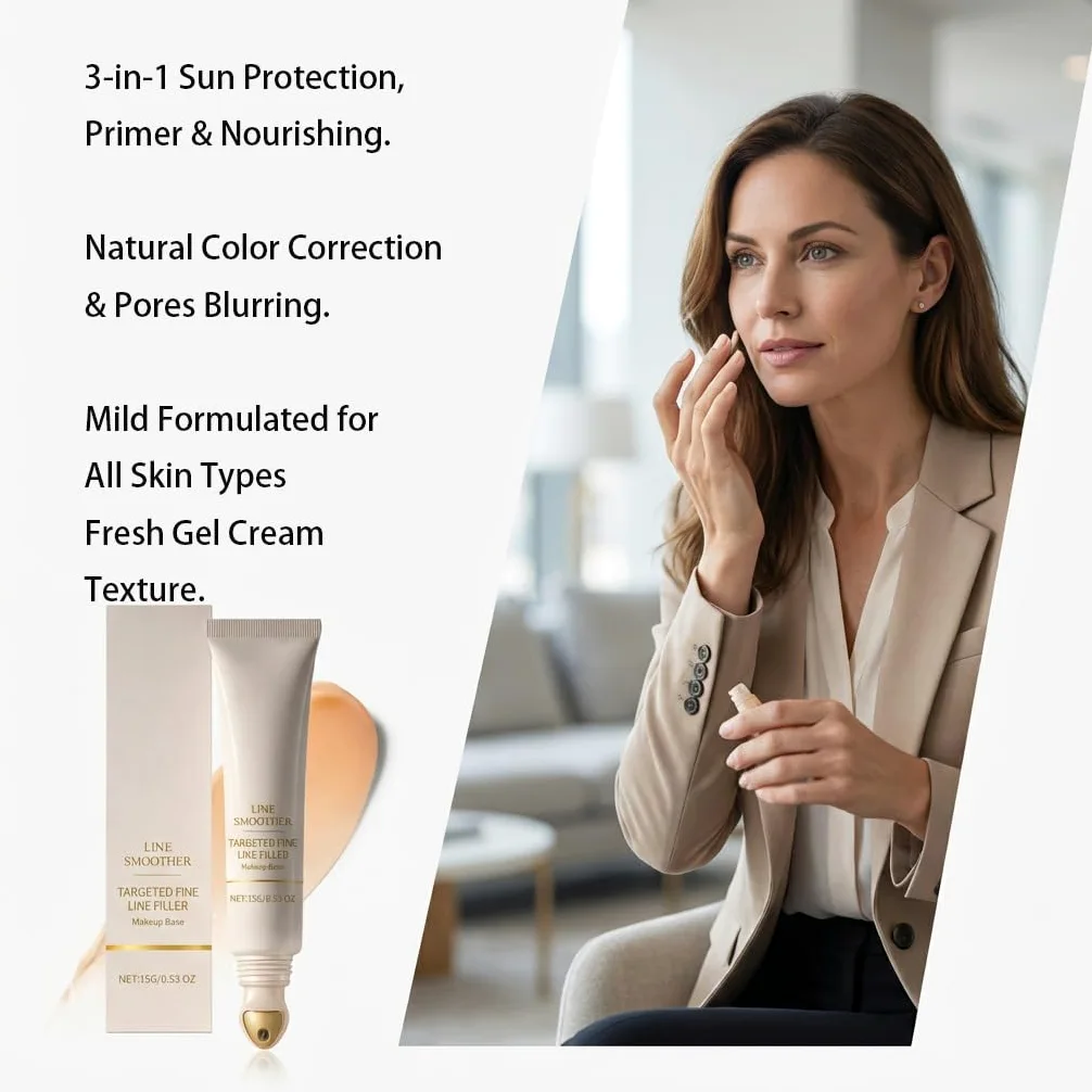 Wygładzający i równomierny podkład do twarzy dla dojrzałej skóry, krem zmarszczkowy do oczu i twarzy, wypełniacz zmarszczek Instant Blurring Primer Eye Lift Cream (8 szt.)