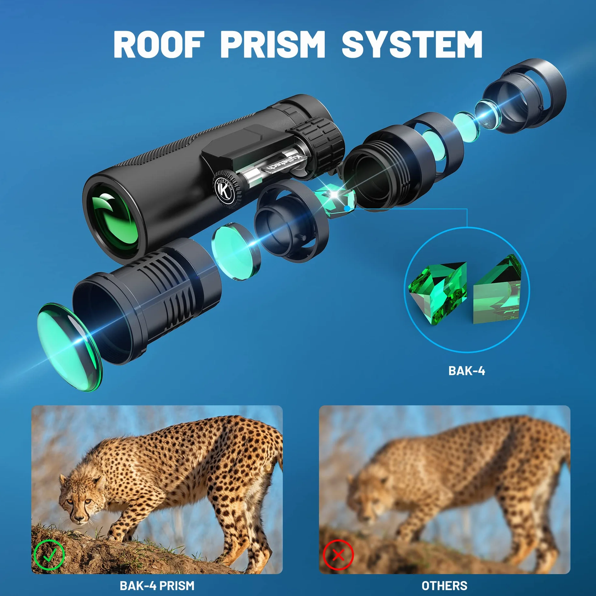12X 42 Lornetka, Kylietech wysoka moc lornetka kompaktowy wizja wyraźne obserwowanie ptaków, wodoodporna doskonała do wędrówek na świeżym powietrzu, strzelania, podróżowania, zwiedzania, polowania