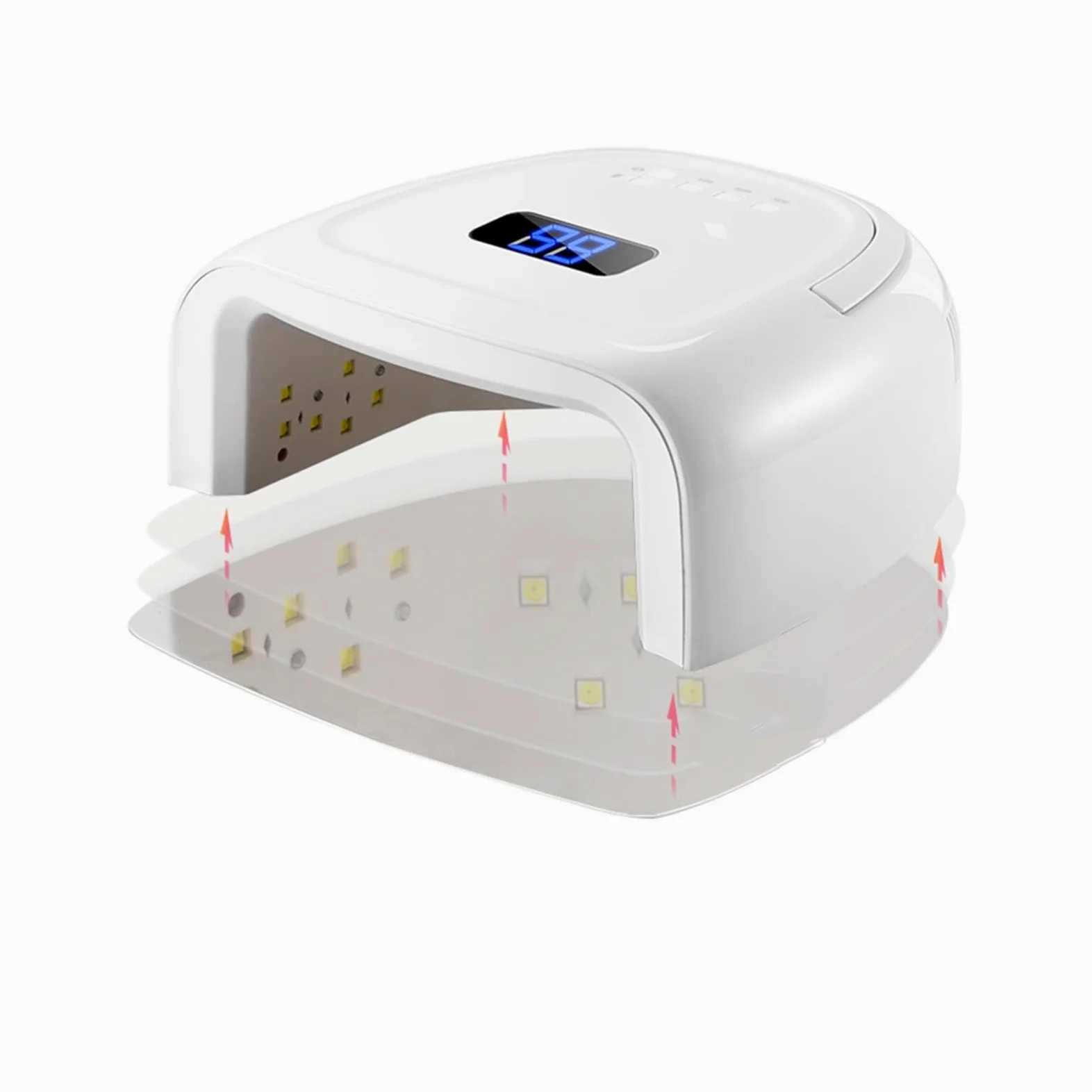 Lampa LED UV do paznokci Lampa LED UV do paznokci 60W Suszarka do paznokci Akumulatorowa lampa do paznokci Bezprzewodowy lakier żelowy UV Cure Light Bezprzewodowa lampa UV LED do paznokci Maszyna do m