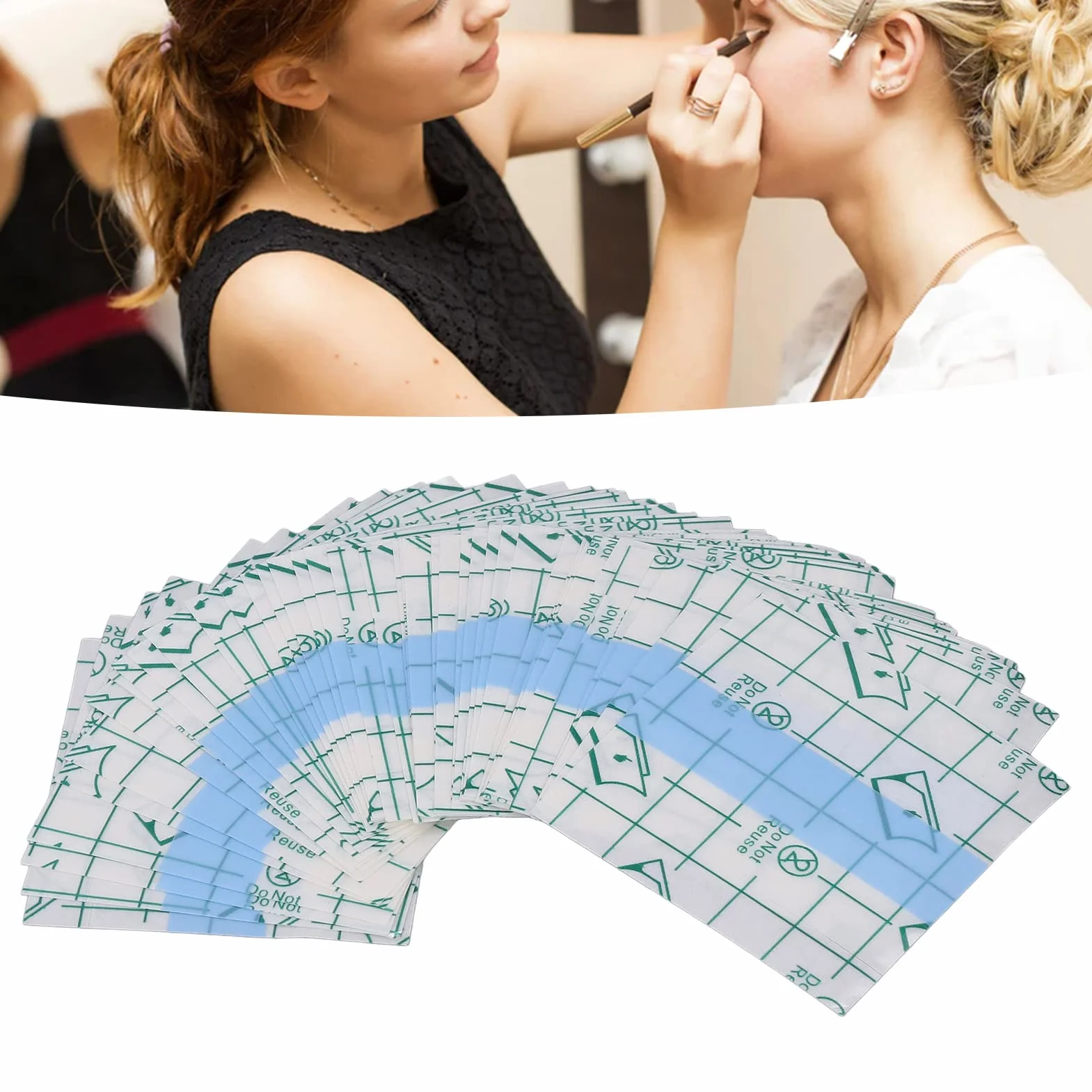 100 Sztuk Makeup Hand Palette Wodoodporna PU Film Samoprzylepna Jednorazowa Paleta Mieszania Makijażu