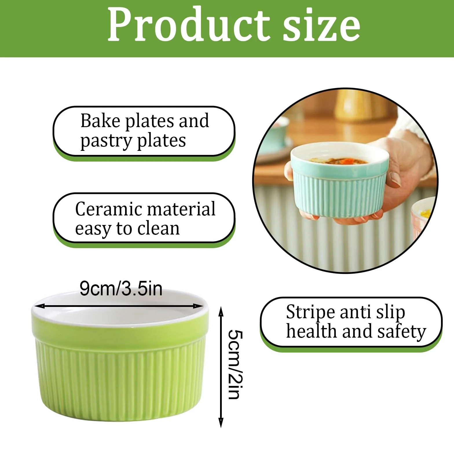 Foremki do sufletów ceramiczne 200 ml do pieczenia Crème Brulée, muffinów i ciast