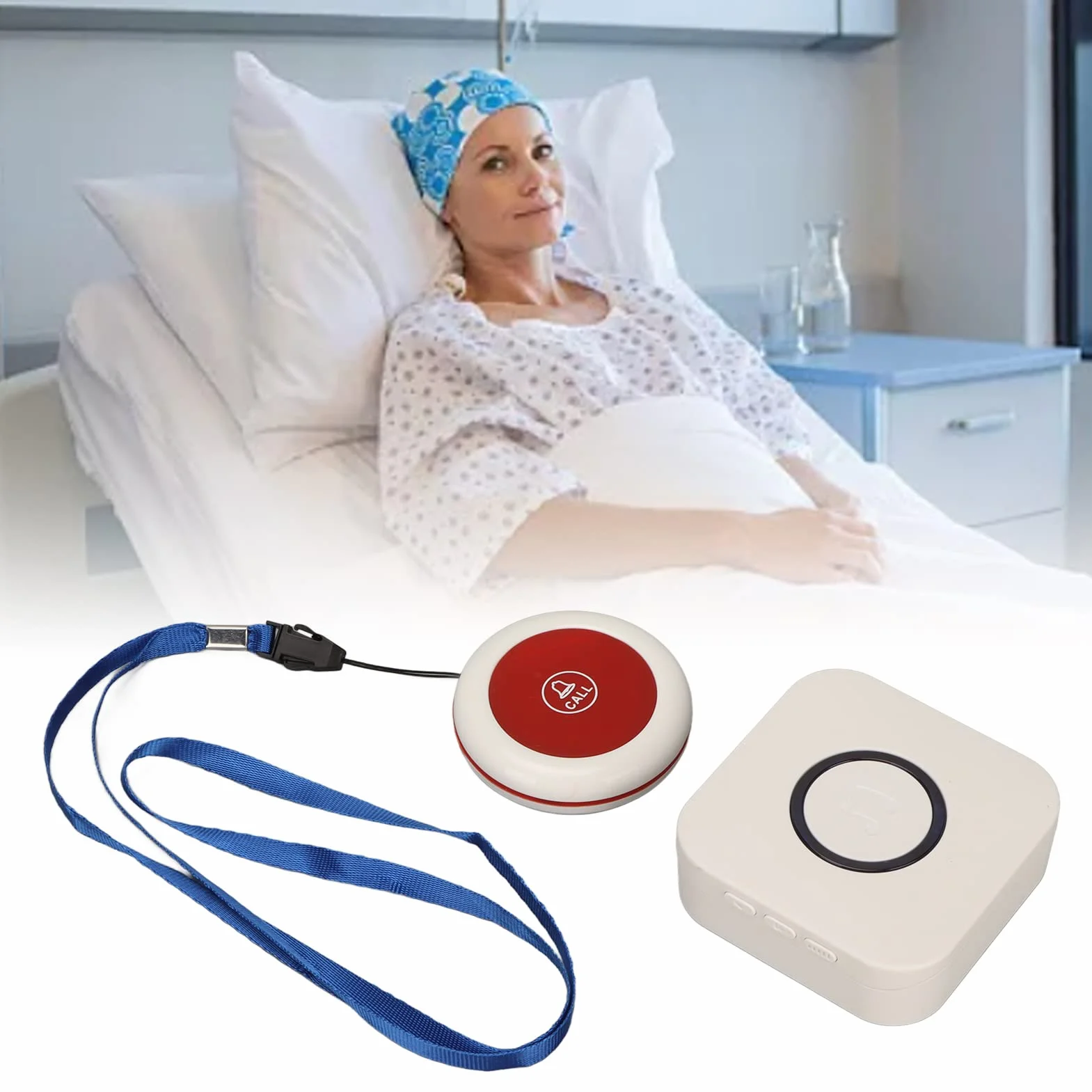 Caregiver Pager Wireless, Caregiver Call Button Systems For Seniors, Fall Alert Devices For Seniors, Help Buttons With Necklace, 38 Music 4 Level Volume