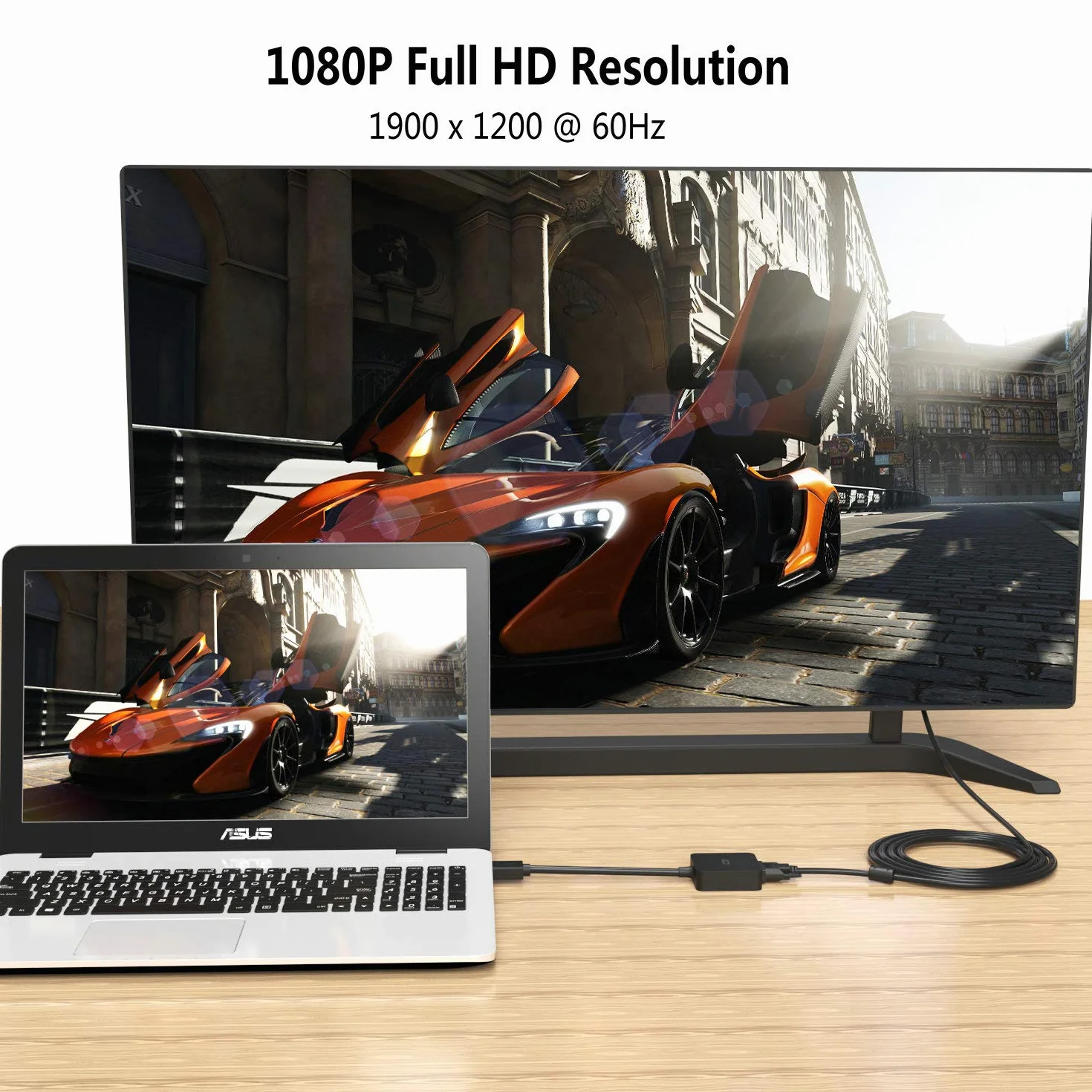 ICZI Adapter HDMI na VGA 1080p 60Hz HDTV HDMI wtyczka do gniazda VGA, konwerter do PC, laptopa, Chromebook, Raspberry Pi, TV i wielu innych - 2 Pakiety